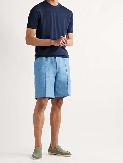 Brioni Sydney Slub Linen Drawstring Bermuda Shorts outlook