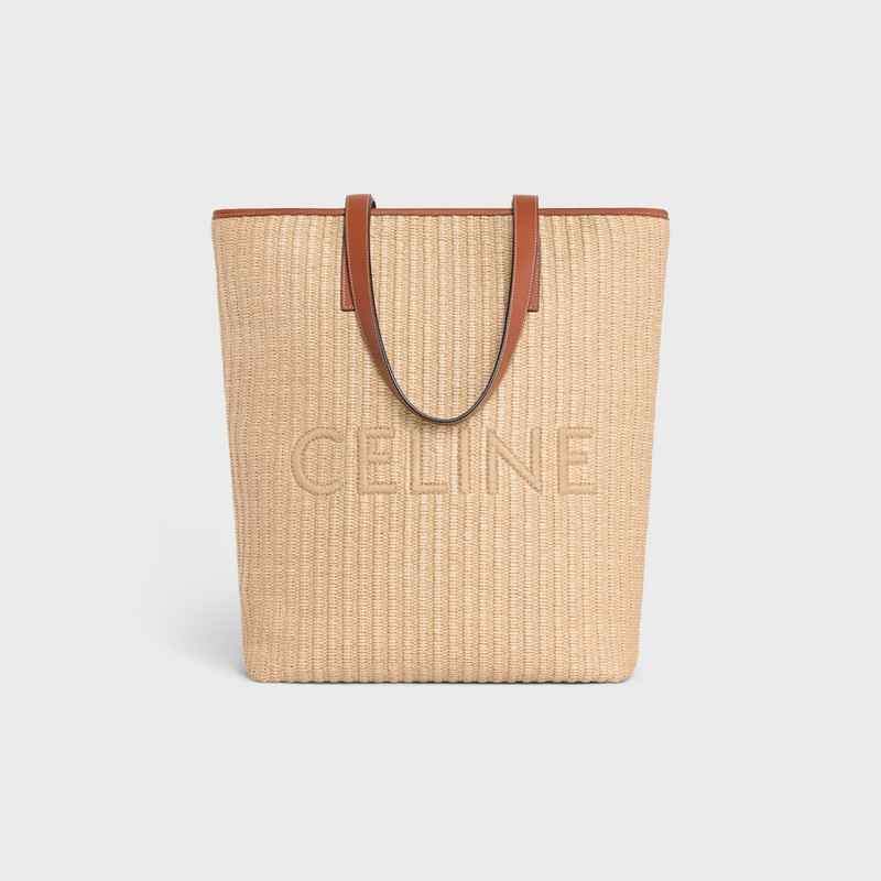 MUSEUM BAG in RAFFIA EFFECT TEXTILE WITH CELINE EMBROIDERY 1