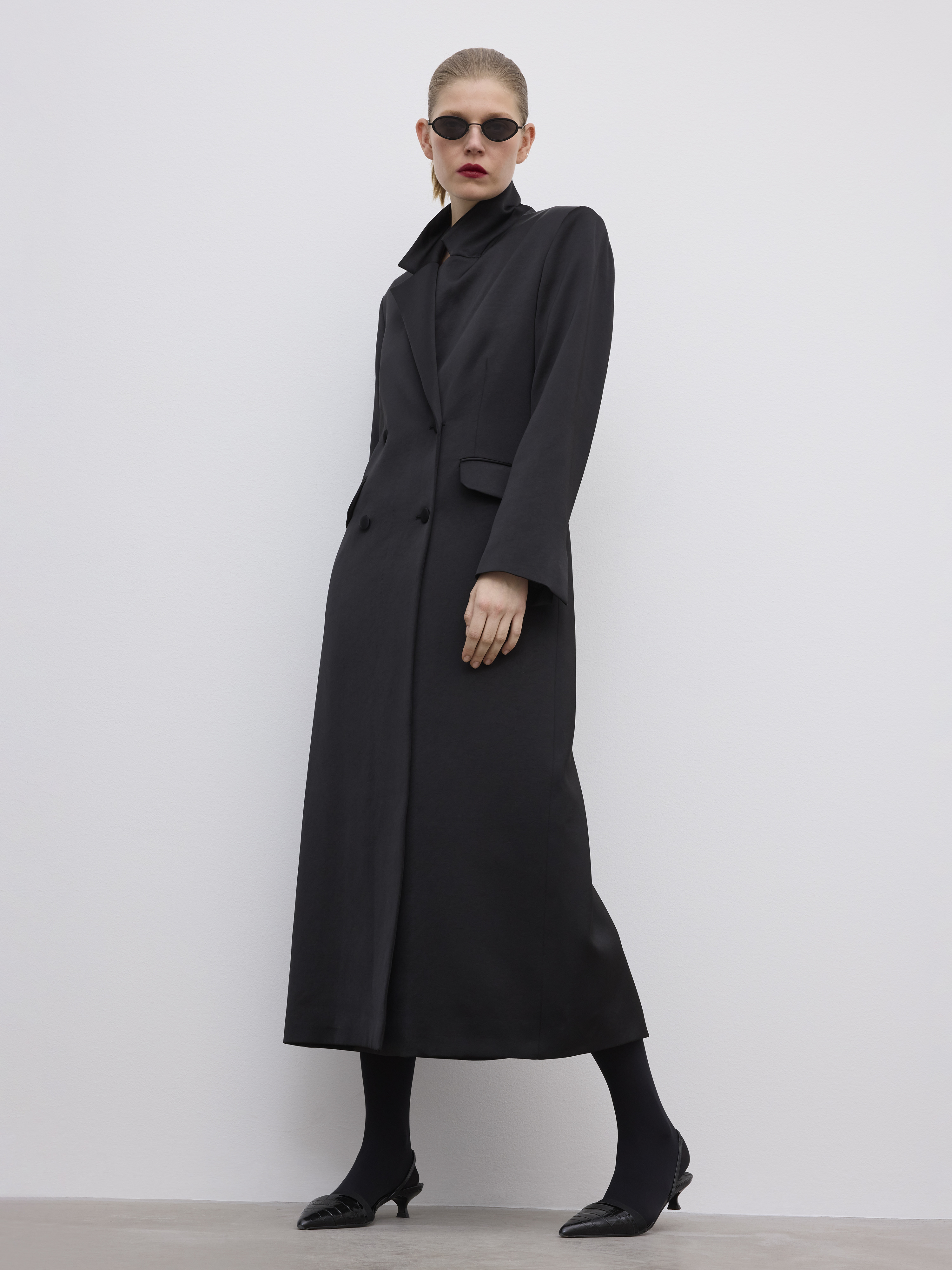 DB Long Satin Blazer - 3