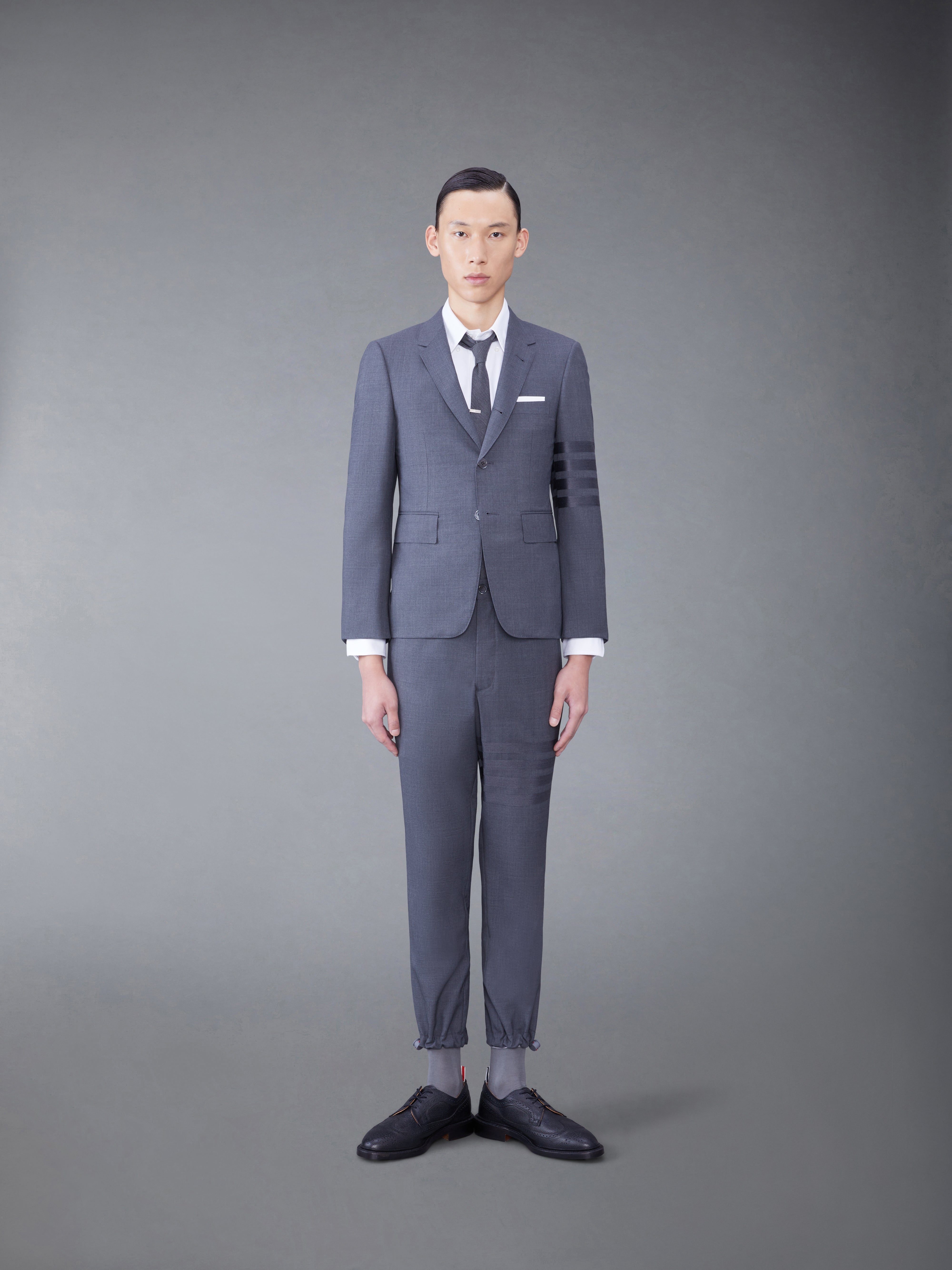PLAIN WEAVE SUITING 4-BAR CLASSIC SPORT COAT - 3