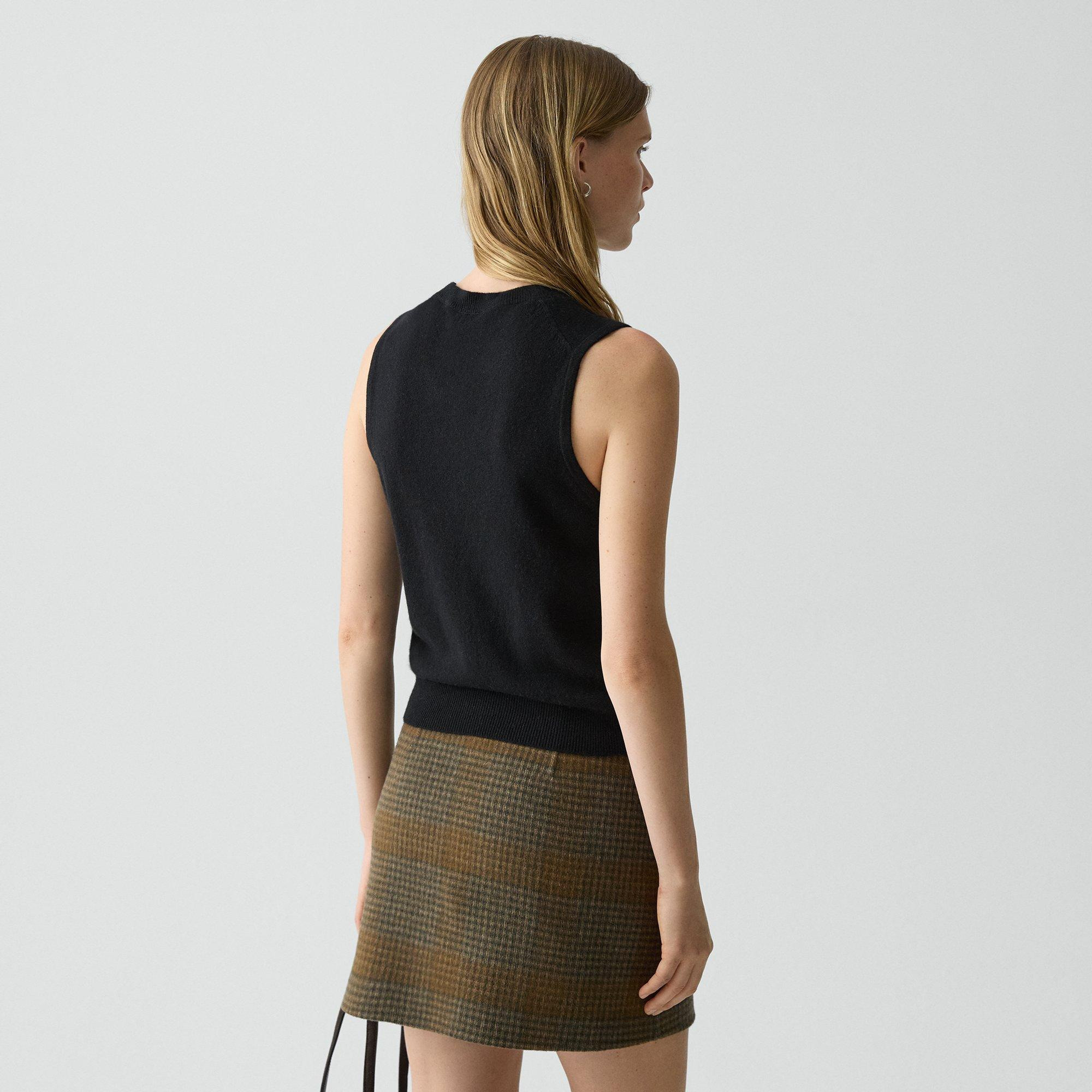 Crewneck Shell Top in Cashmere - 4