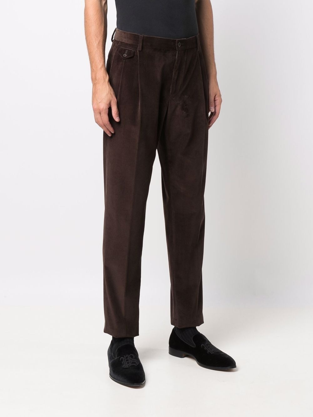 corduroy straight trousers - 3