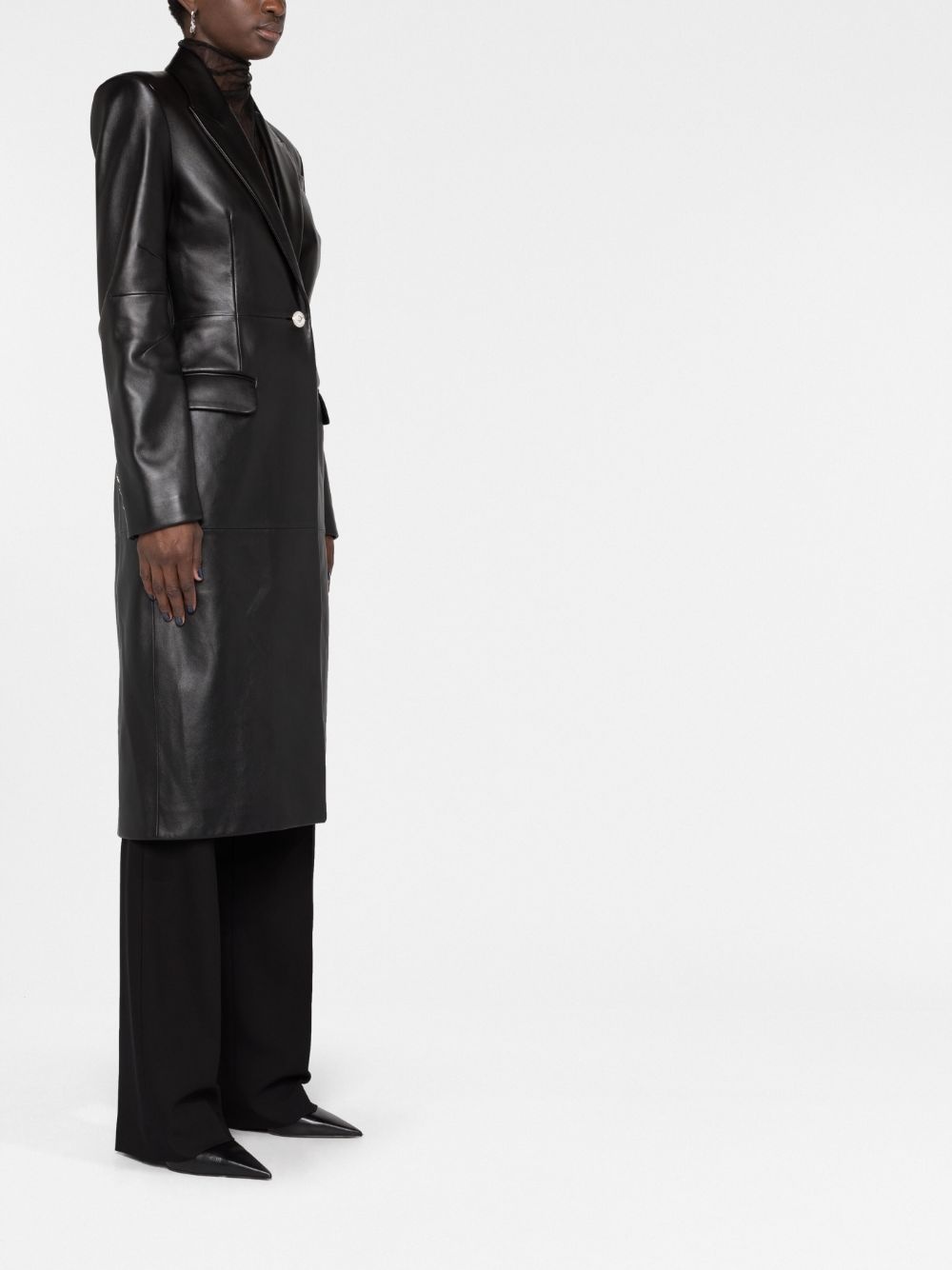 leather trench coat - 6
