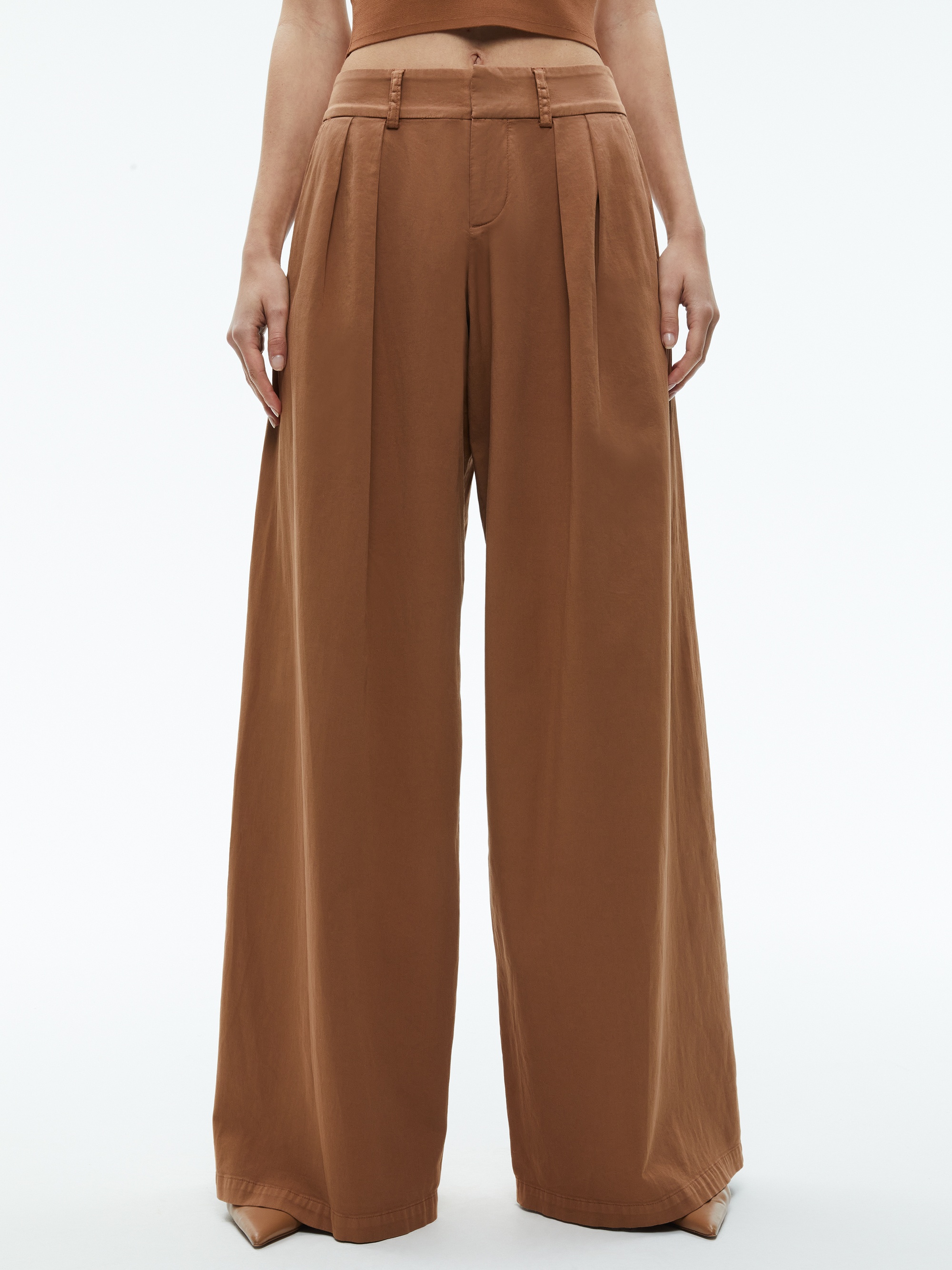 GARBO LOW RISE BAGGY TROUSERS - 2
