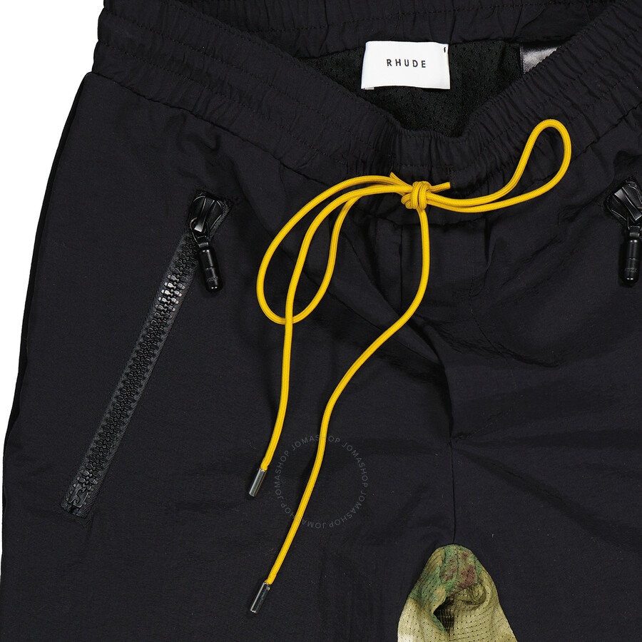 Rhude Black / Camo Nylon Jogger Pants - 7