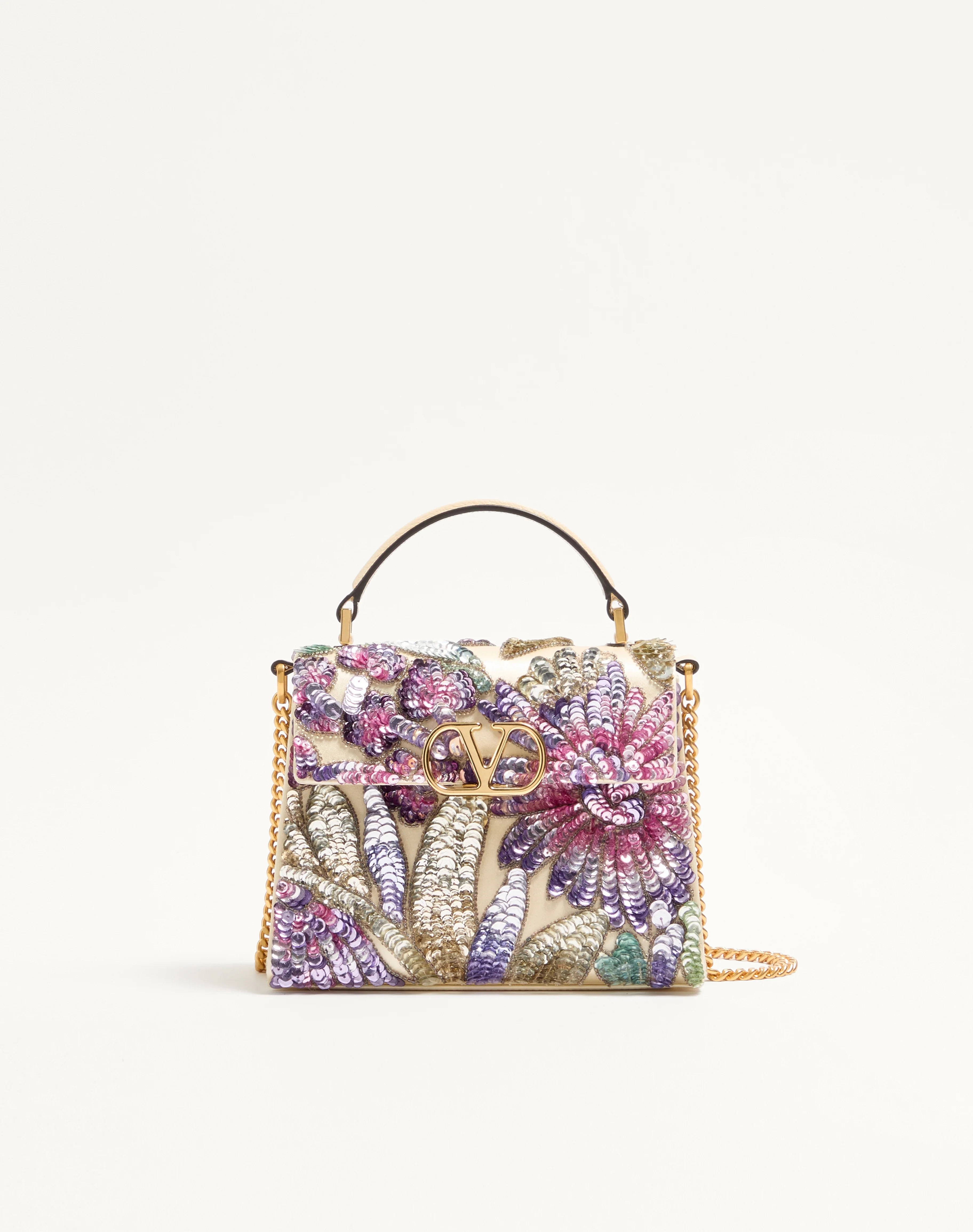 VALENTINO GARAVANI VSLING MINI EMBROIDERED HANDBAG - 1