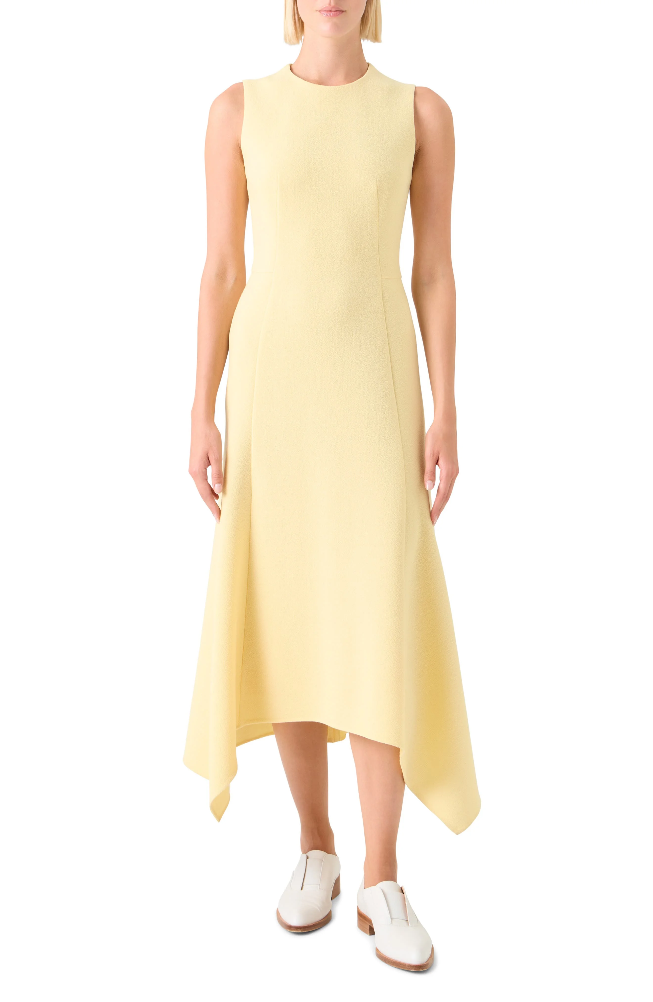 Akris Wool Crepe Midi Dress in Sun at Nordstrom - 1
