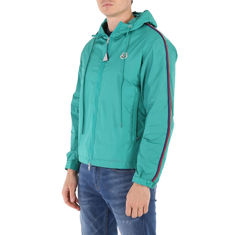 Moncler Men's Medium Green Hattab Hooded Rain Jacket - 3