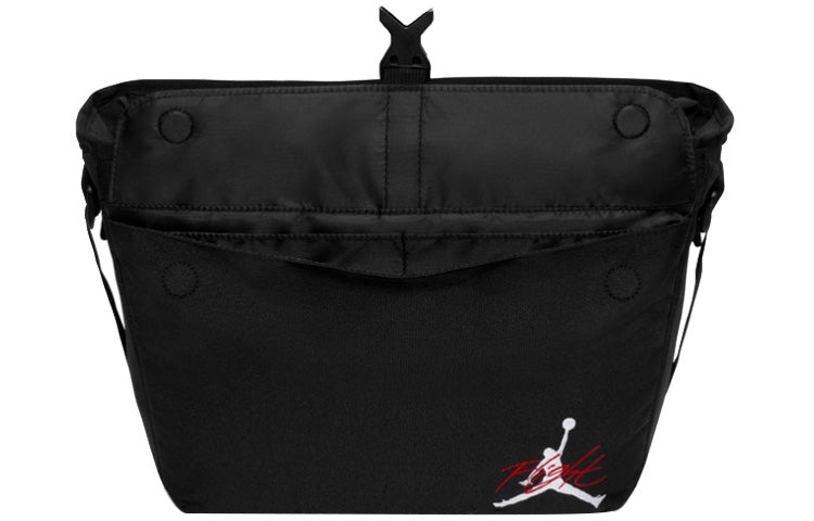 Air Jordan Unisex Printing Logo Flip Cover Single-Shoulder Bag Black DV5362-010 - 4