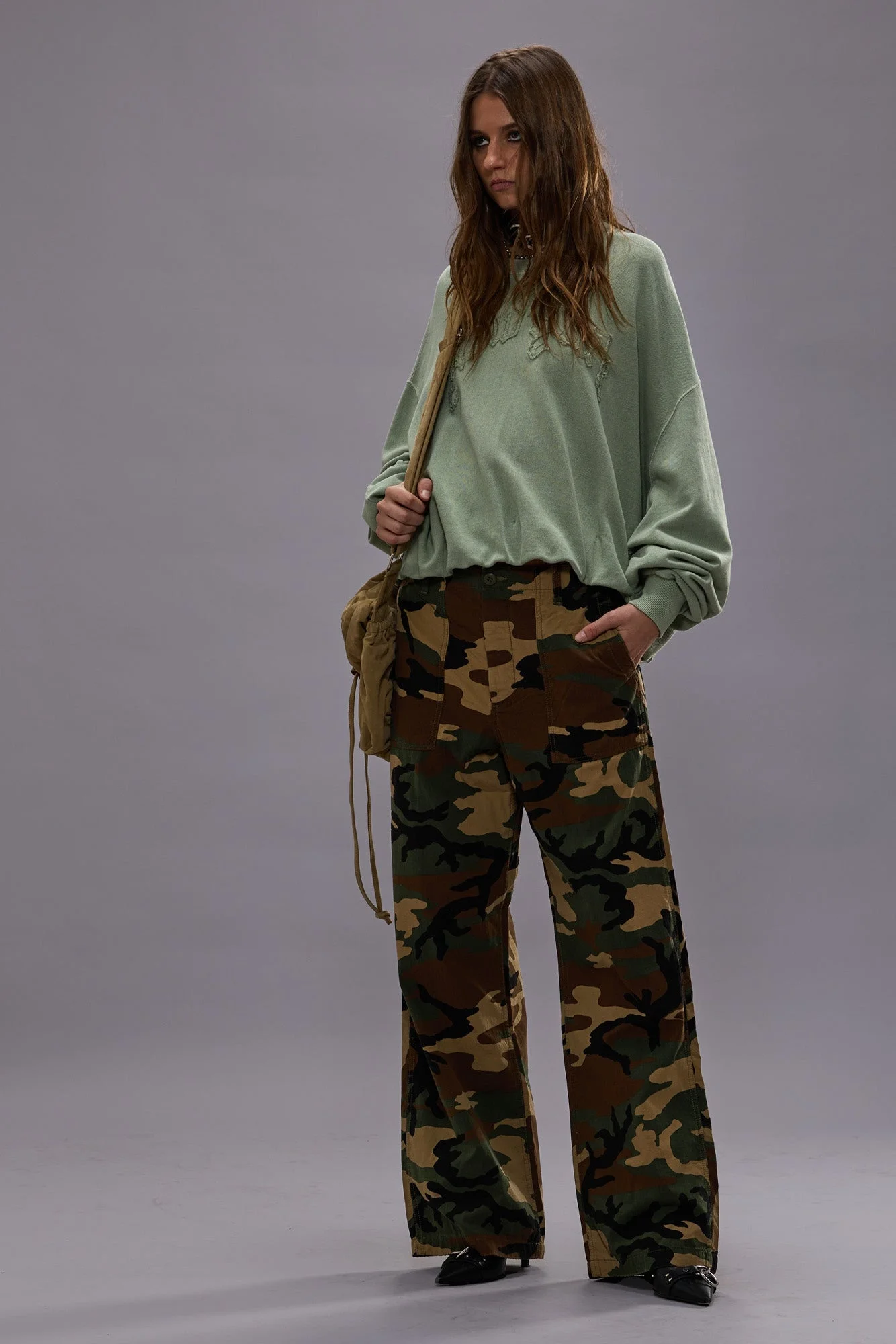 WIDE LEG UTILITY PANT - 1
