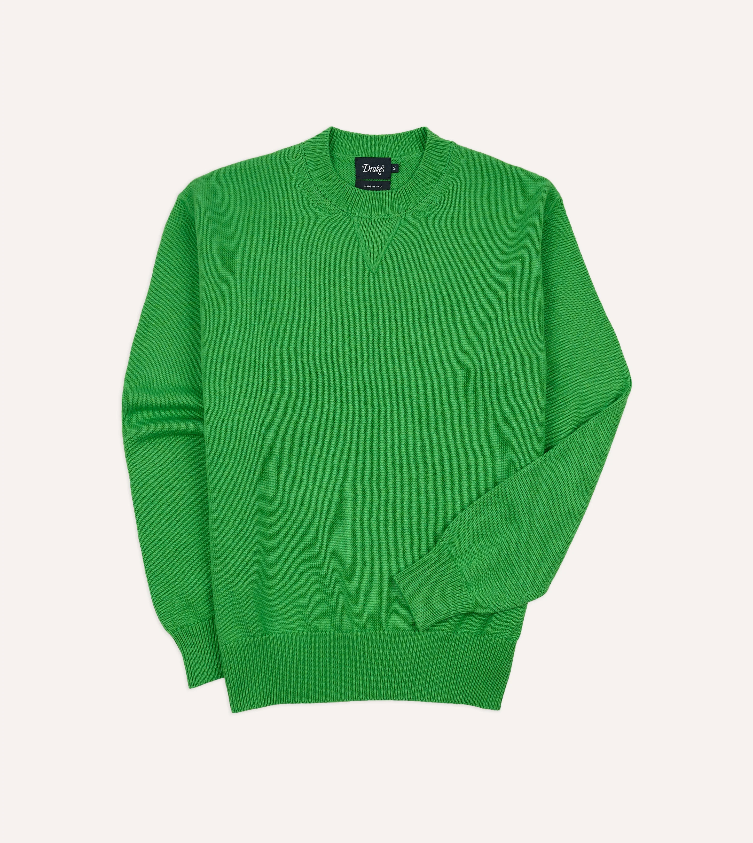 Green Wool-Cotton Knit Sweatshirt - 1