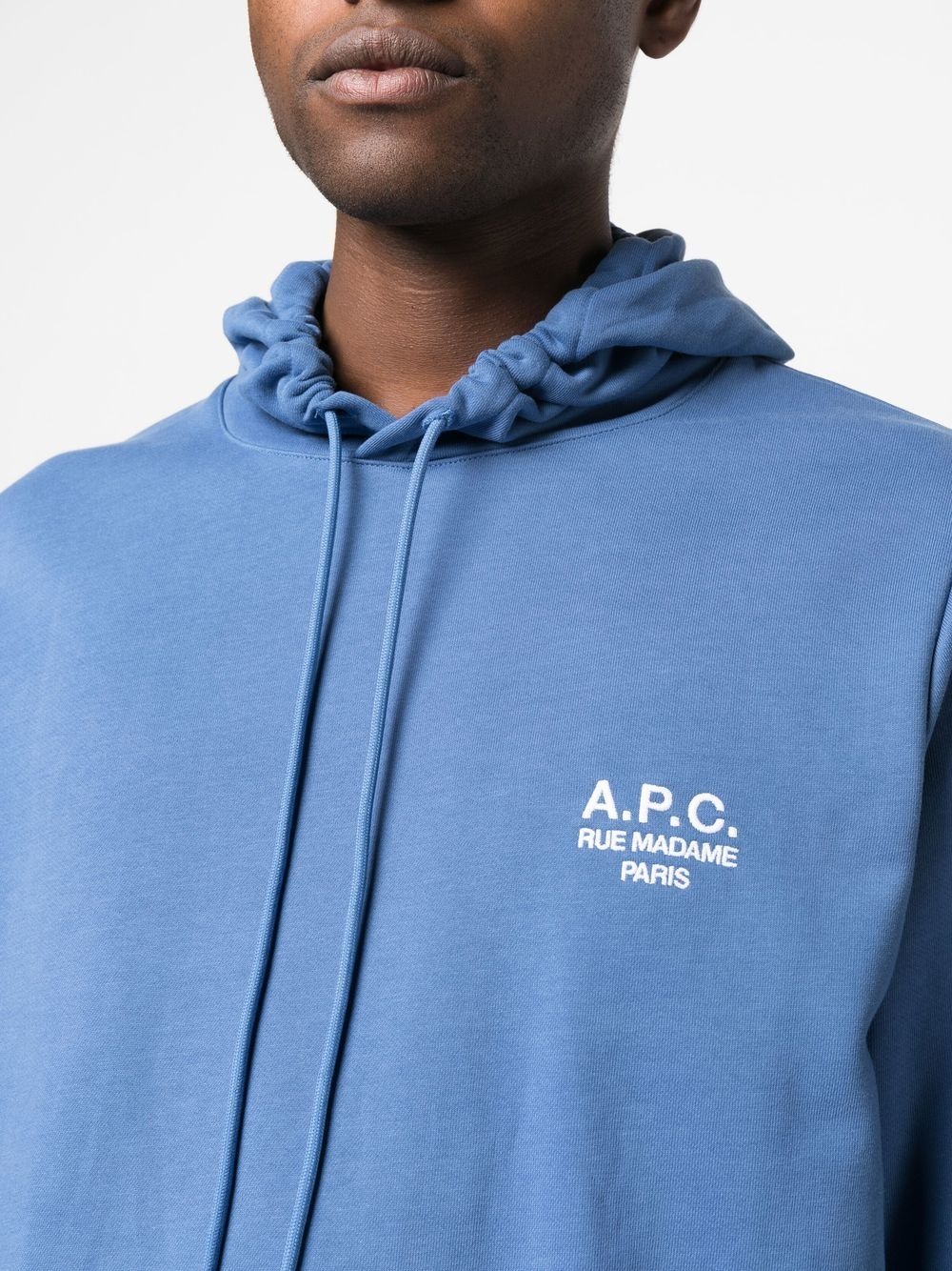 【送料&関税込】A.P.C. Logo Printed Drawstring Hoodie A.P.C. logo-print Drawstring Hoodie | Green | FARFETCH