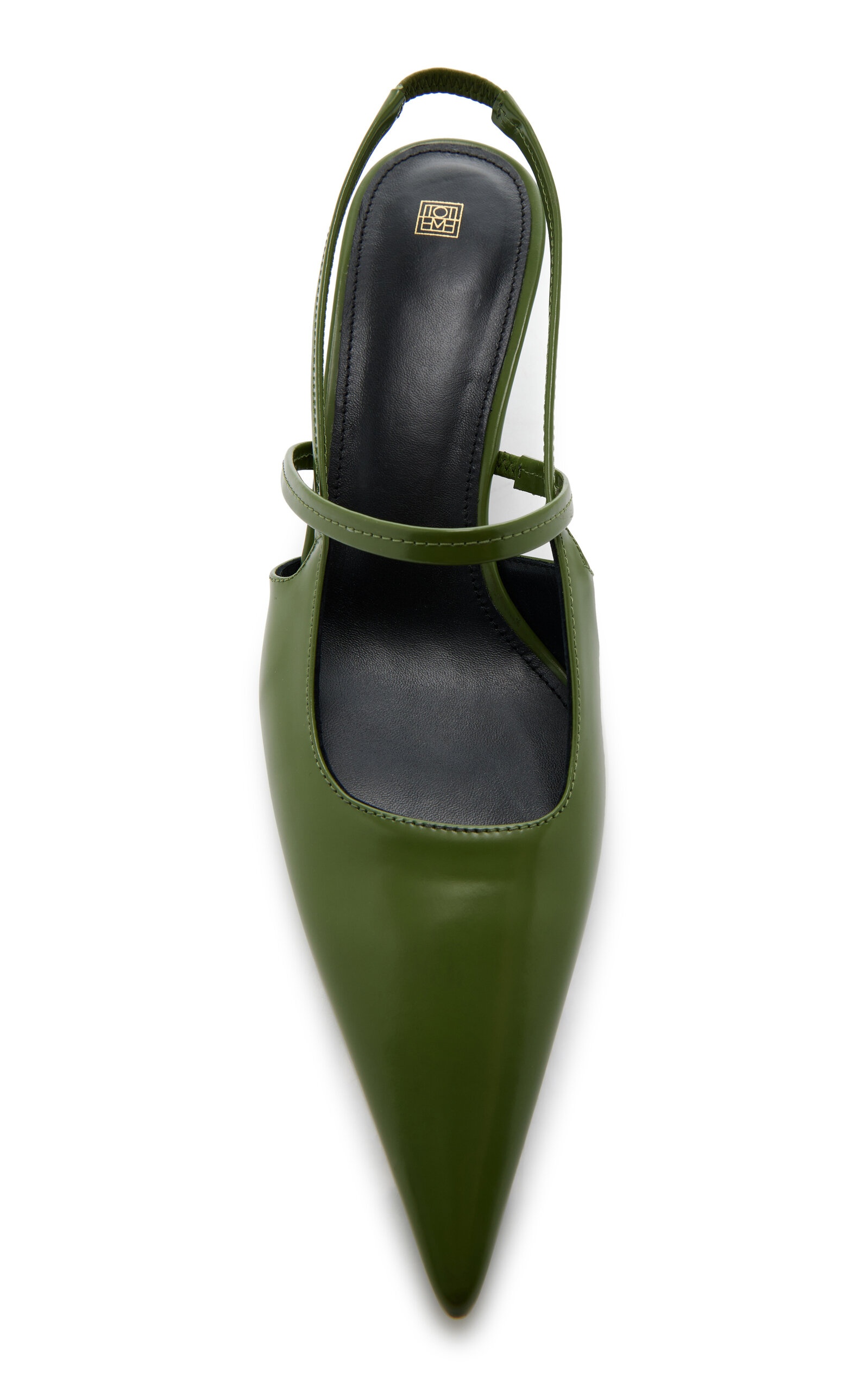 The Sharp Leather Slingback Pumps green - 3