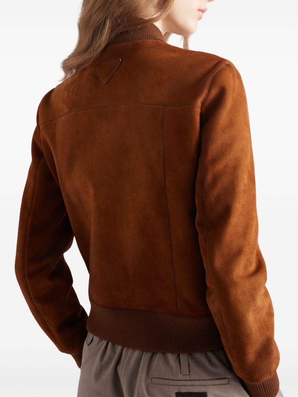 suede blouson jacket - 6