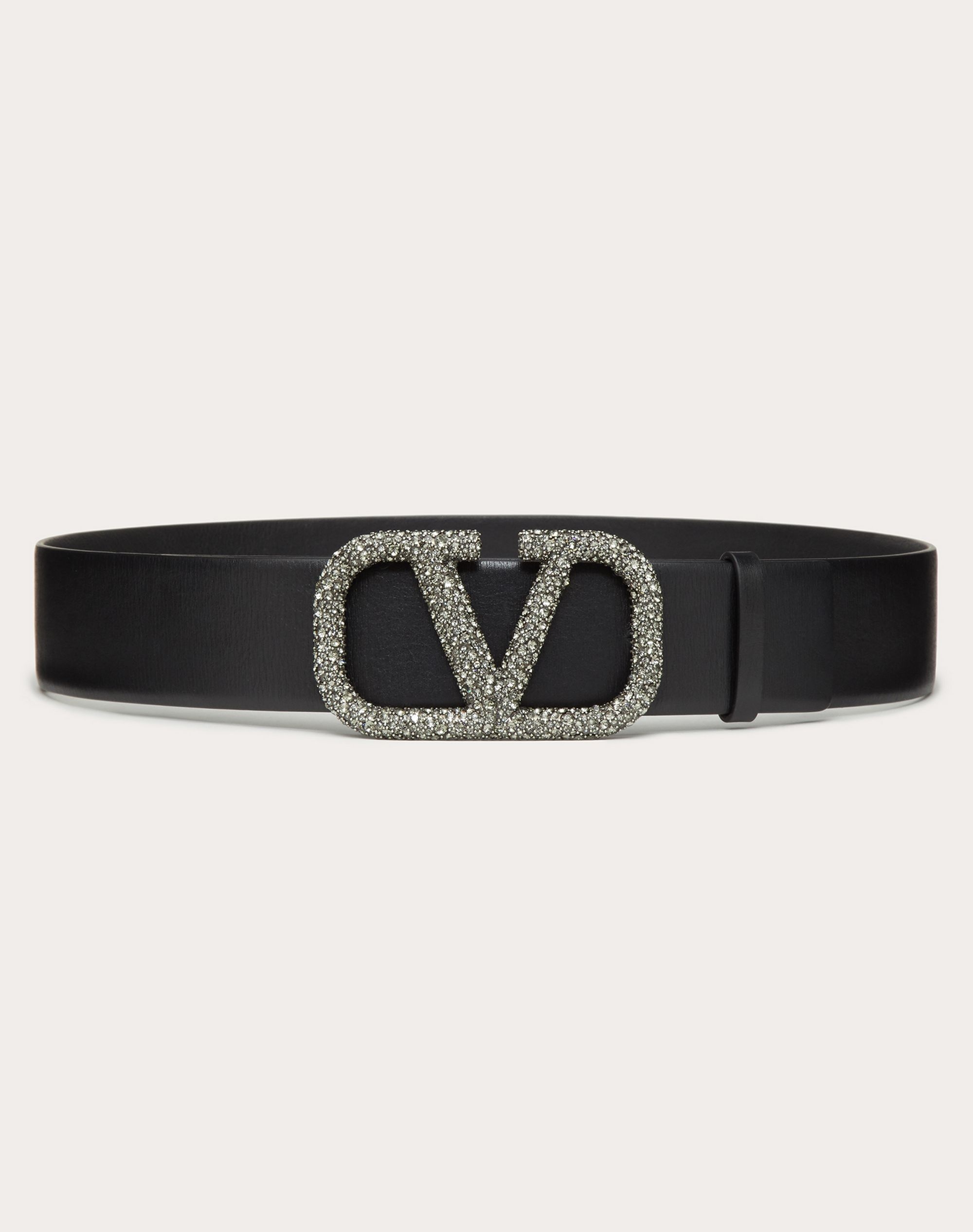 VLOGO SIGNATURE BELT IN GLOSSY CALFSKIN 40MM - 1