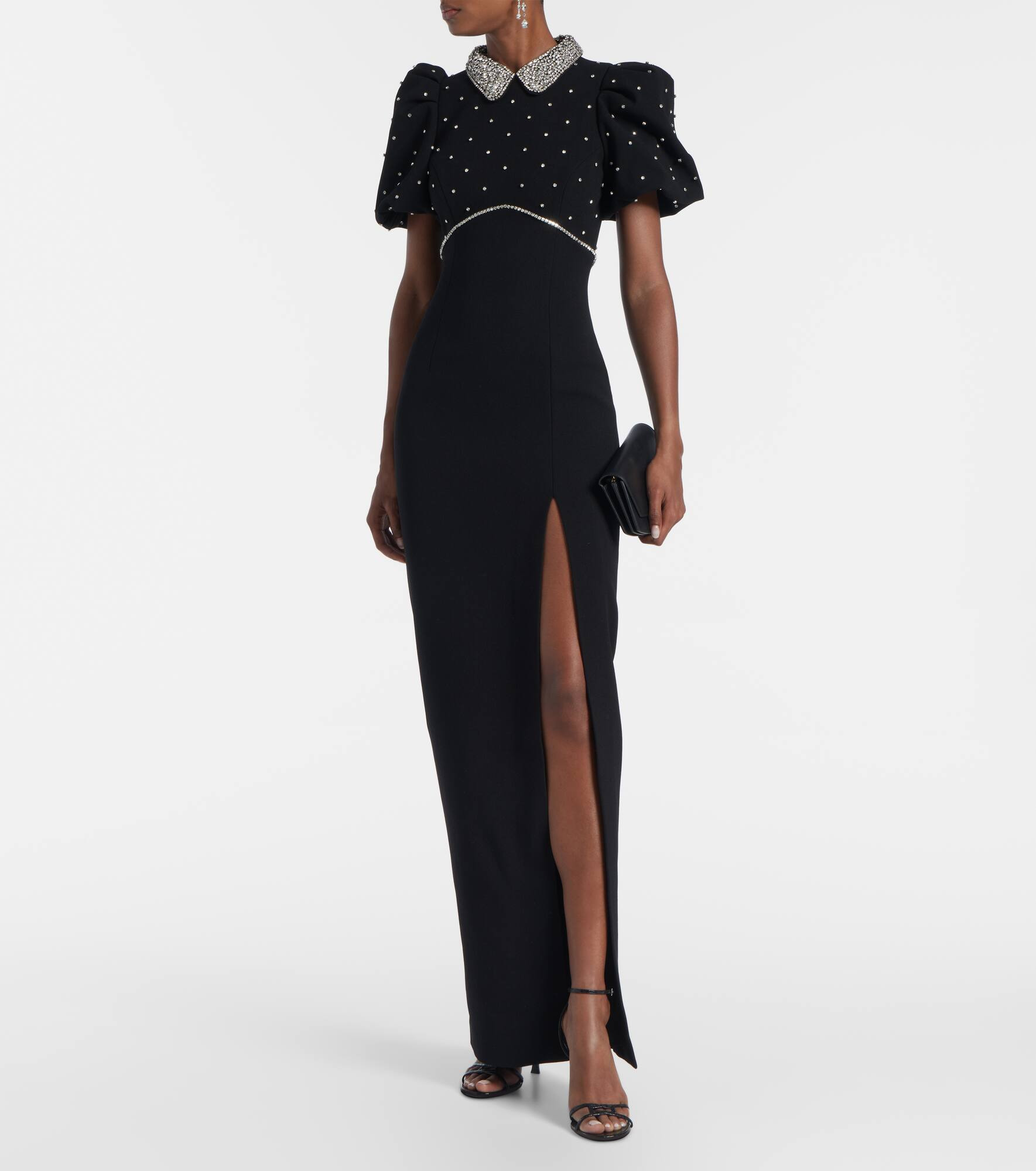 Amery embellished puff-sleeve gown - 2