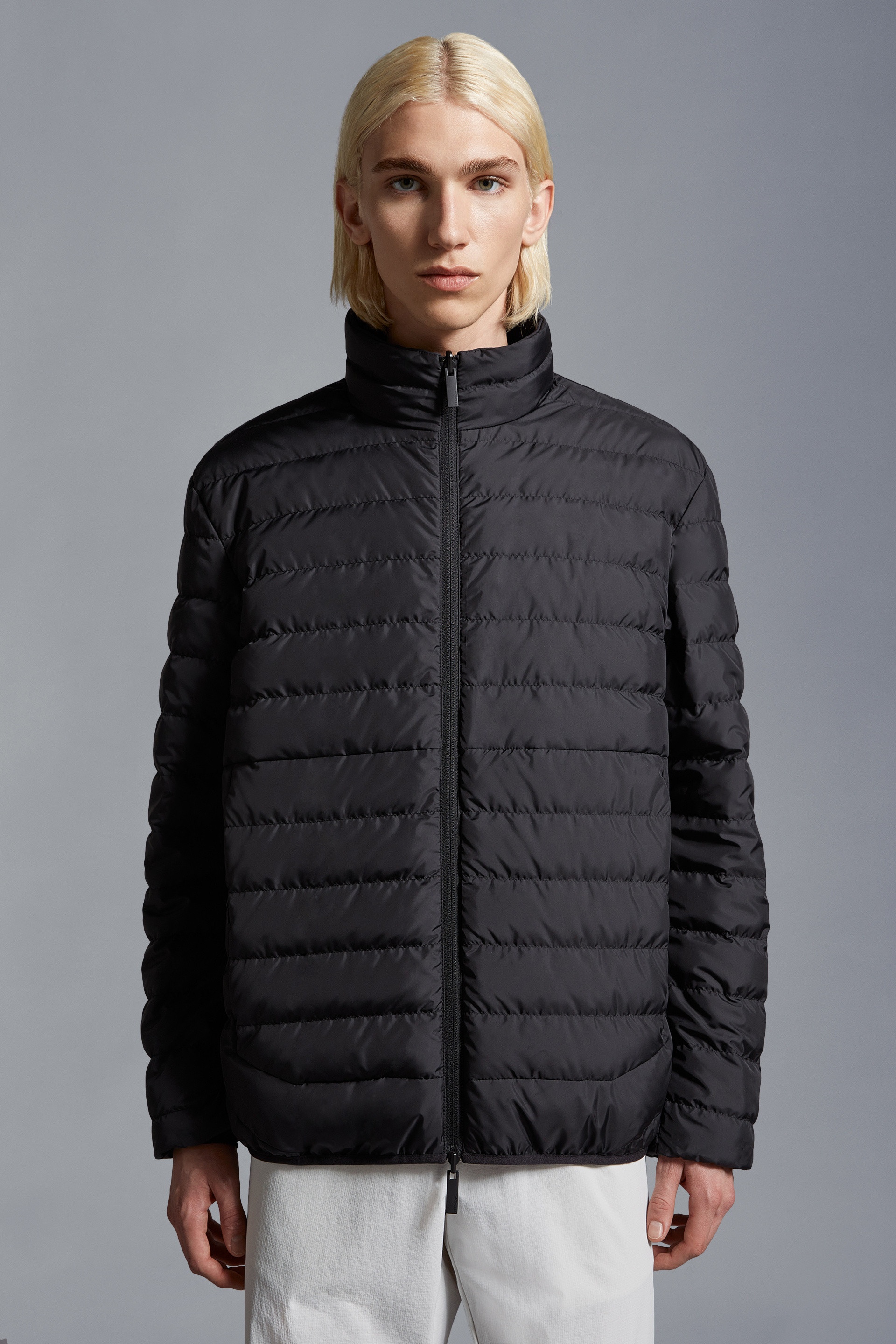 MONCLER (モンクレール) 編み込みトリム ゴールドボタン ノー