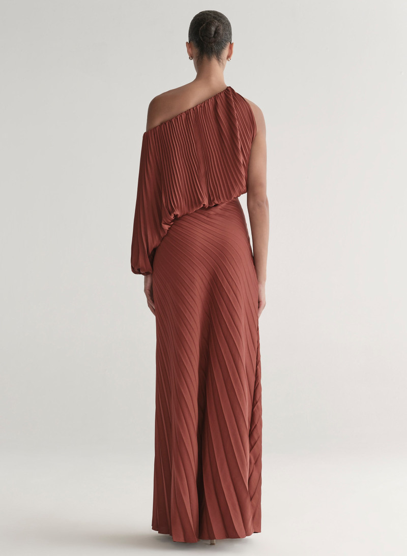 Mara Satin Pleated Asymmetric Top 6