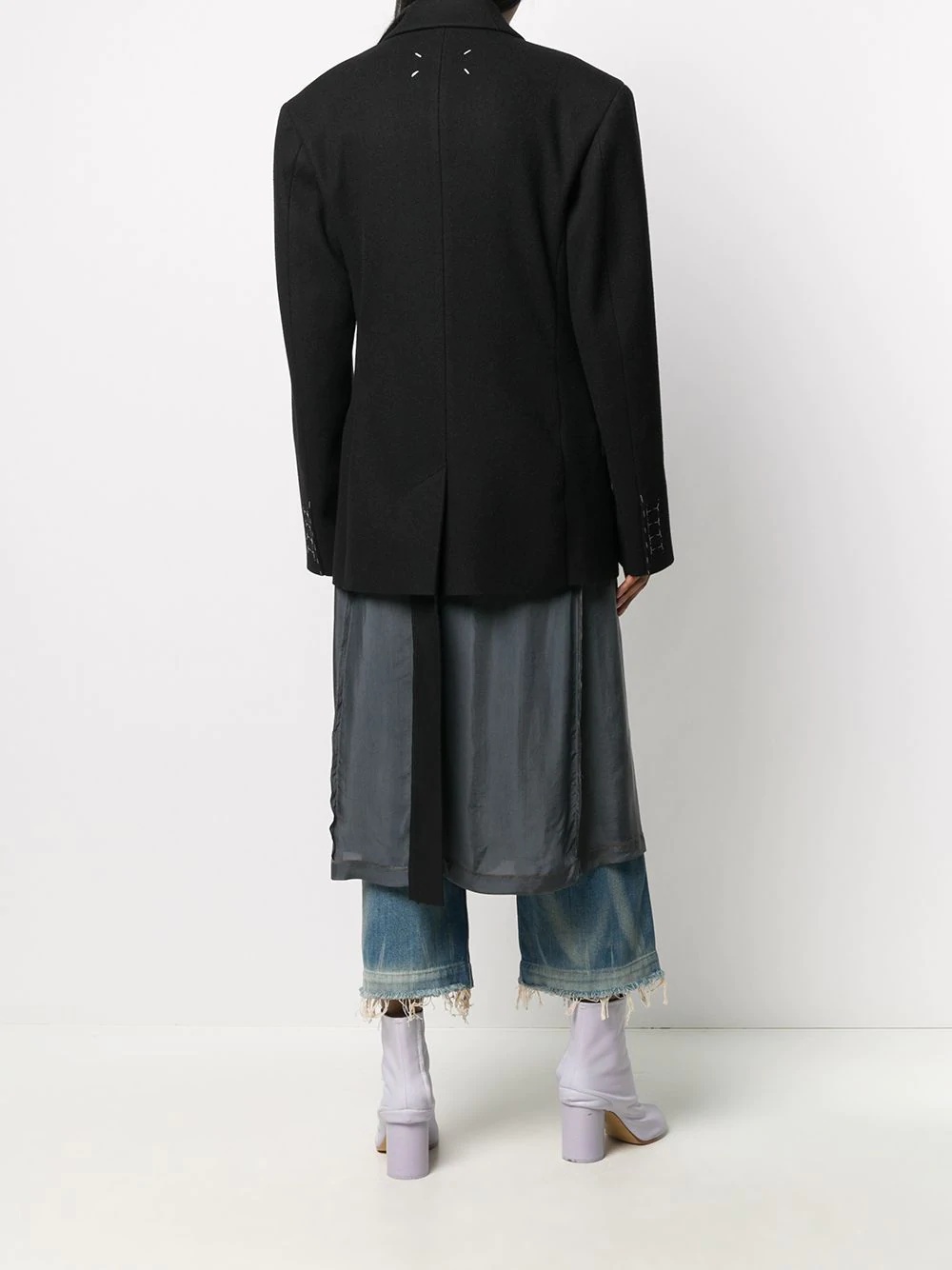 oversize bow detail coat - 4