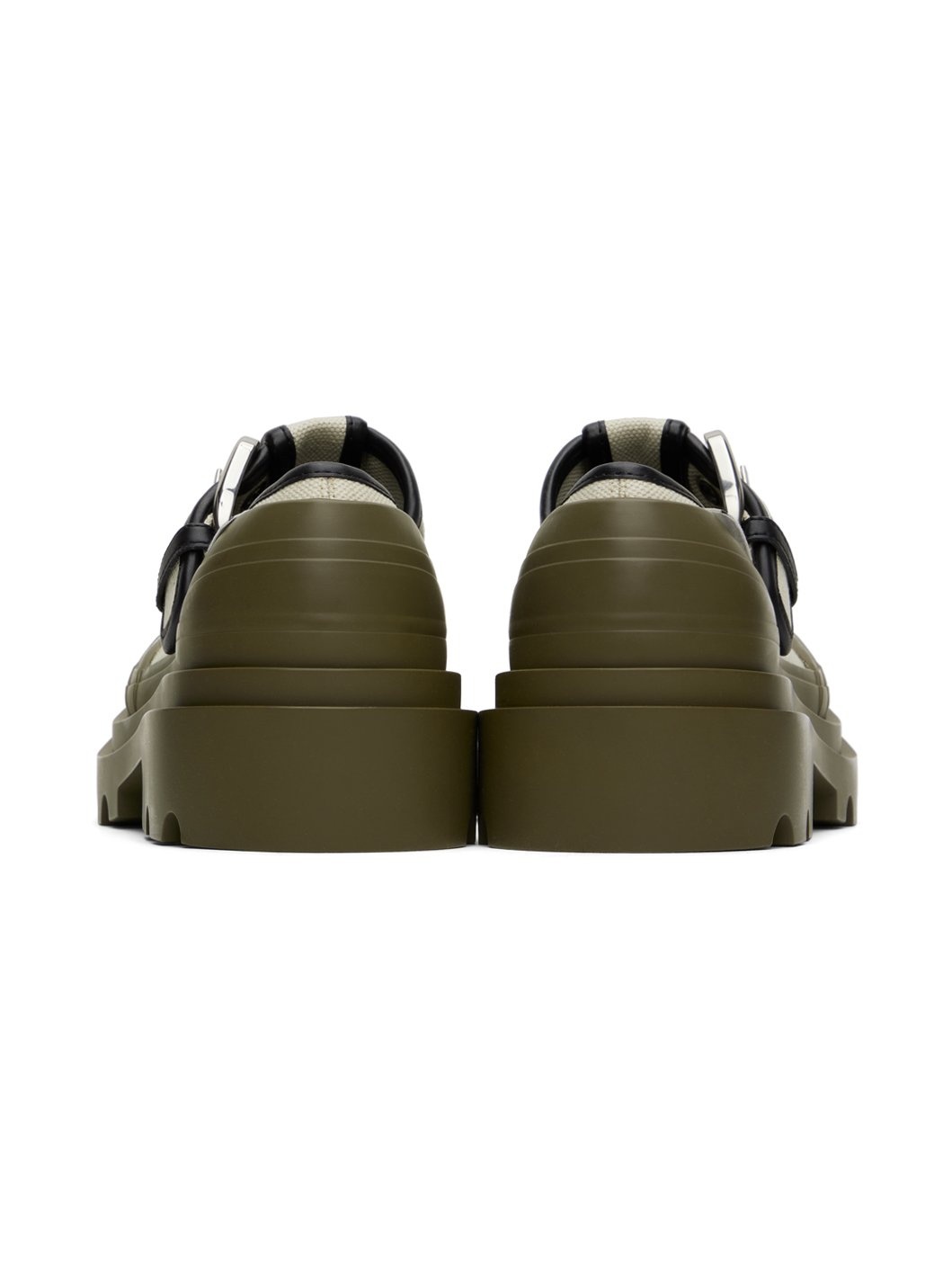 Beige & Khaki Trek Mary-Jane Loafers - 2