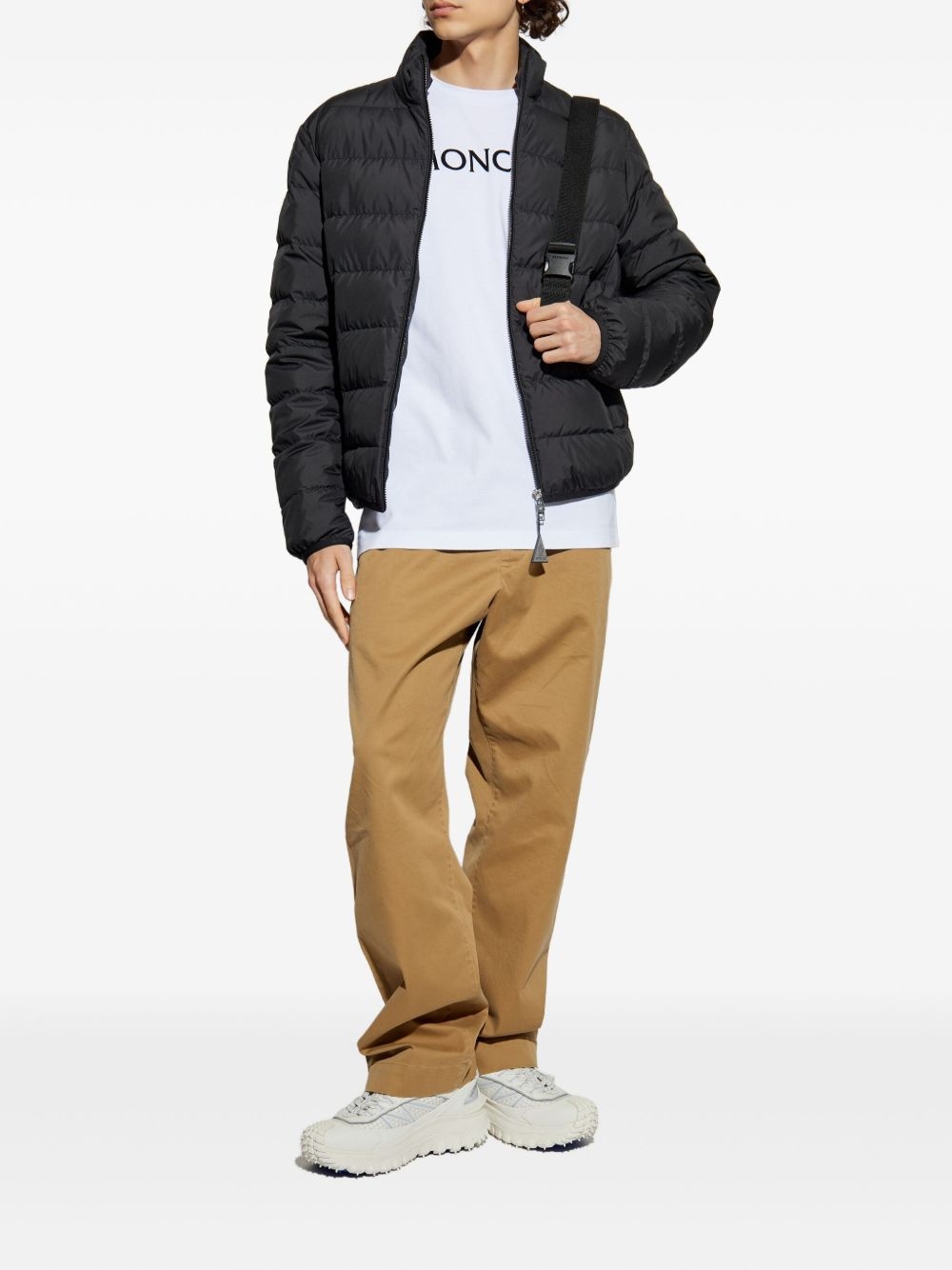 logo-patch padded jacket - 2