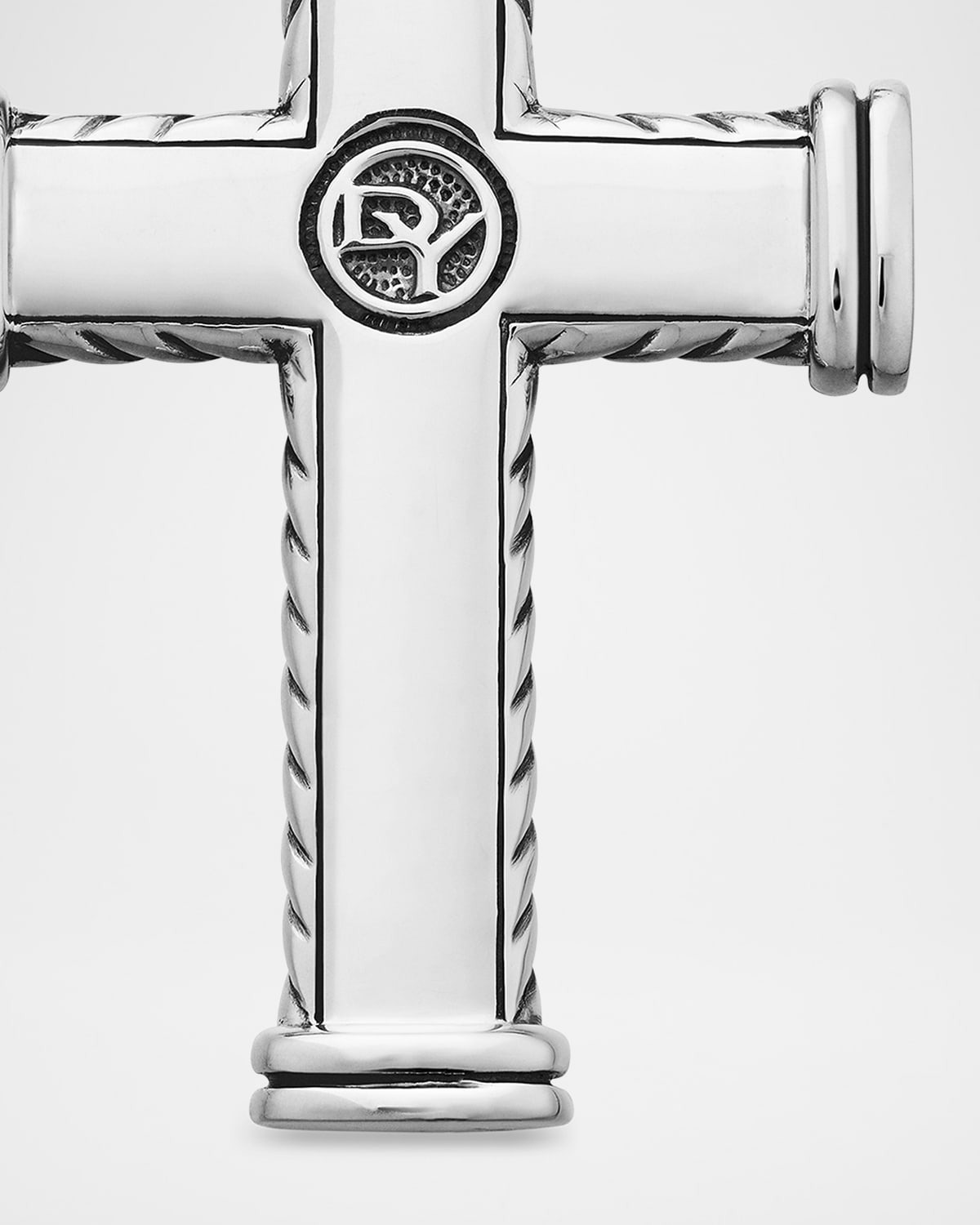 Men's Chevron Cross Pendant in Silver, 33.5mm - 7