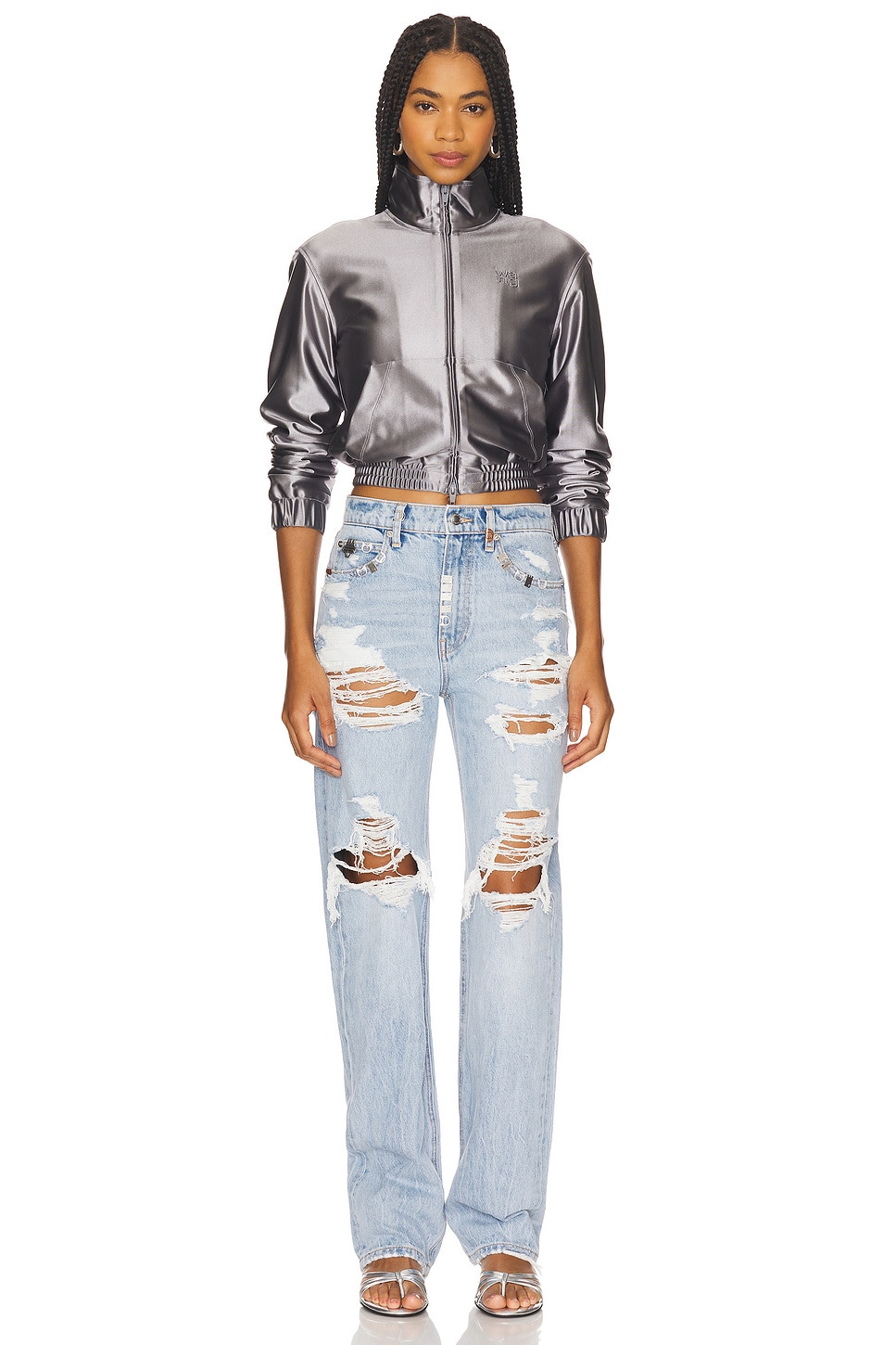 Distressed Ez Mid Rise Jean - 5