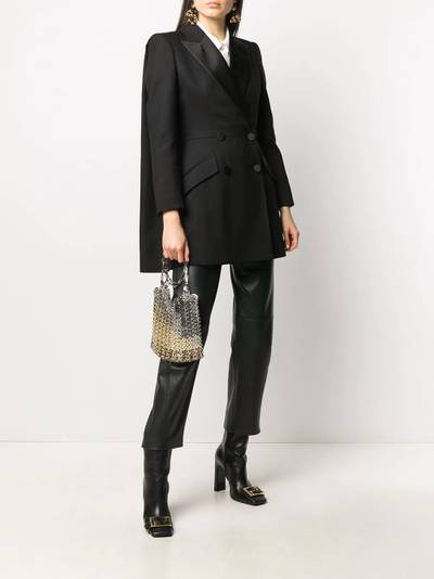 Alexander McQueen double-breasted tailored cape coat outlook