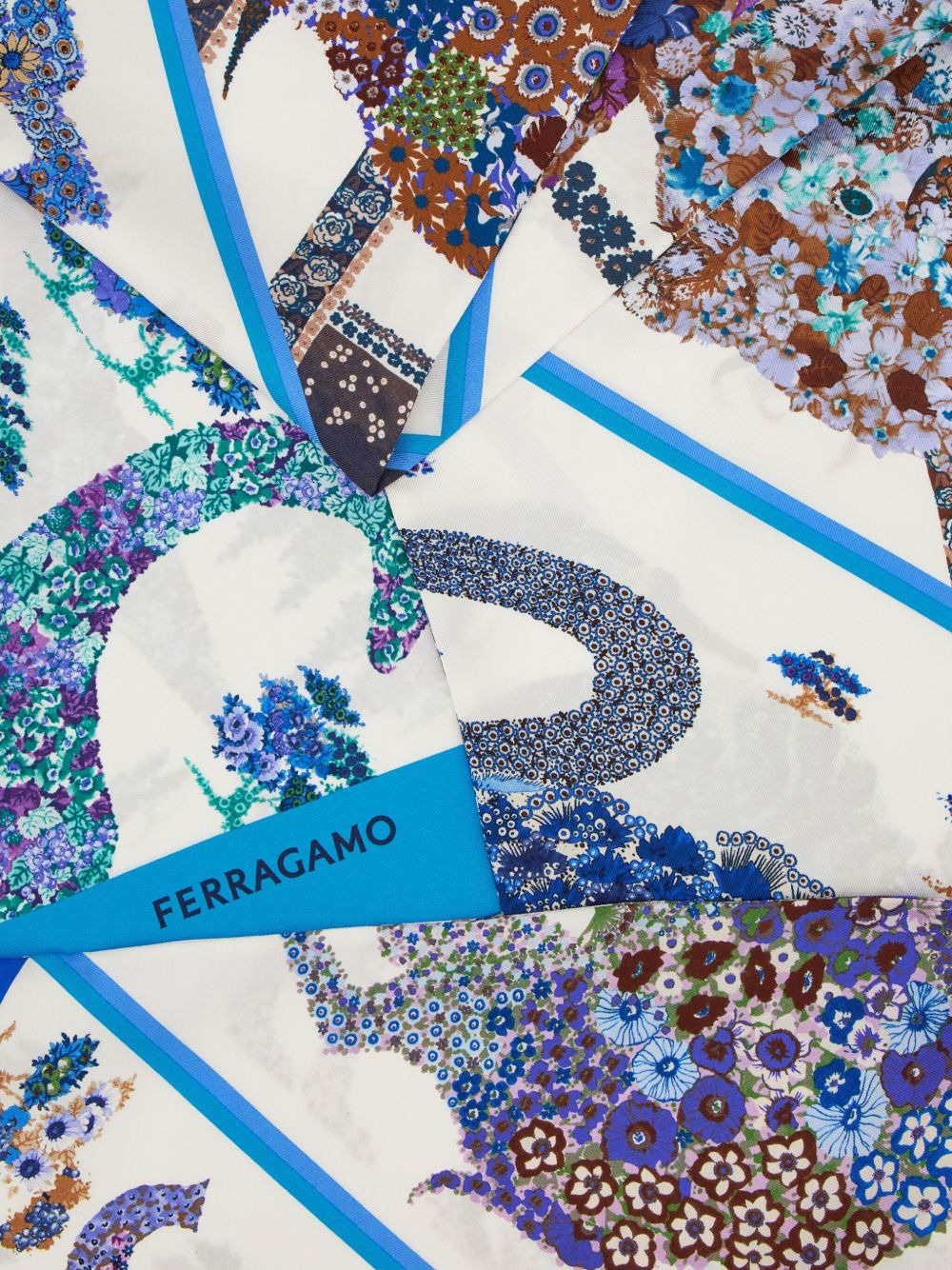 floral silk scarf - 3