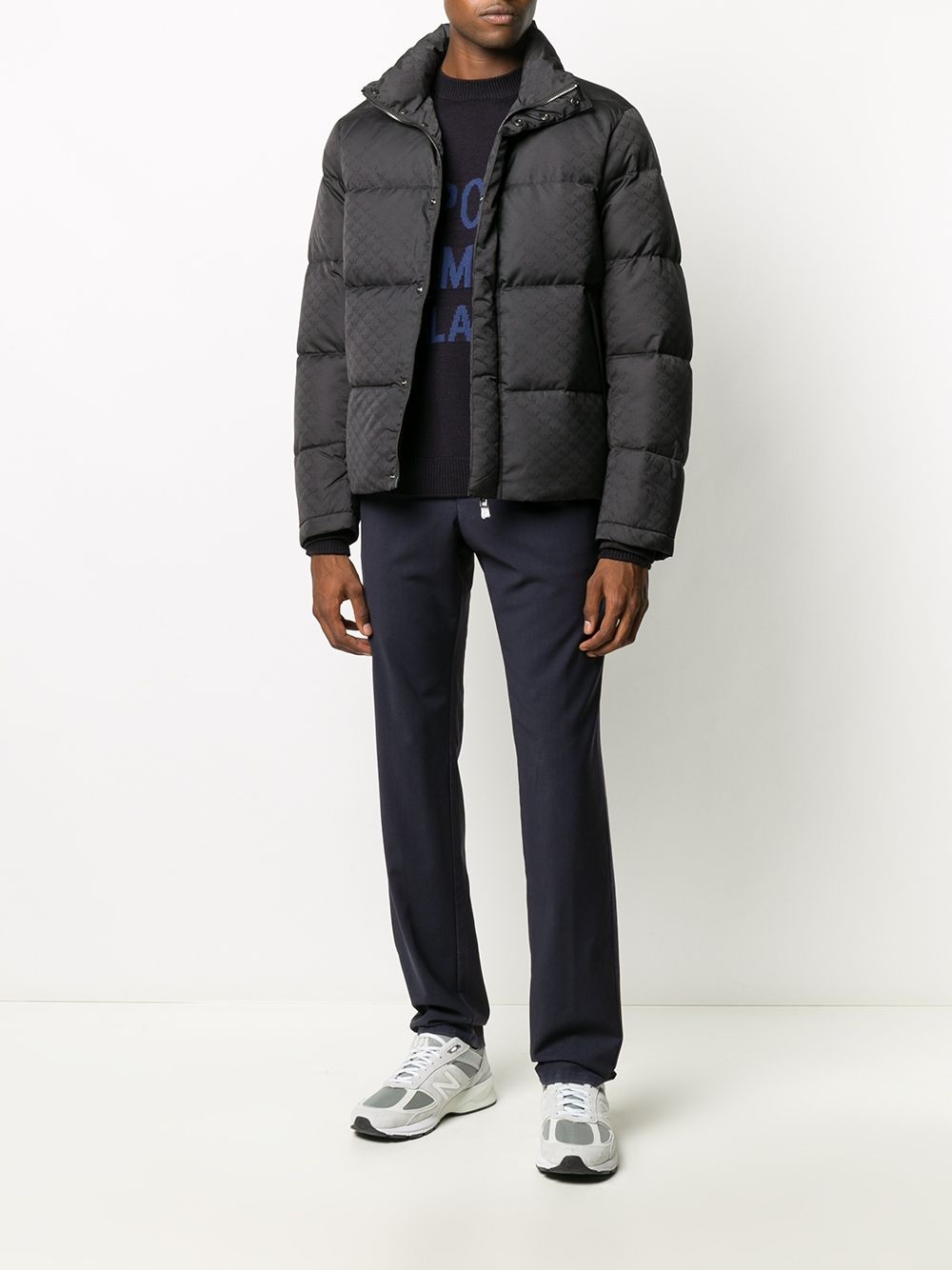 quilted down monogram coat - 2