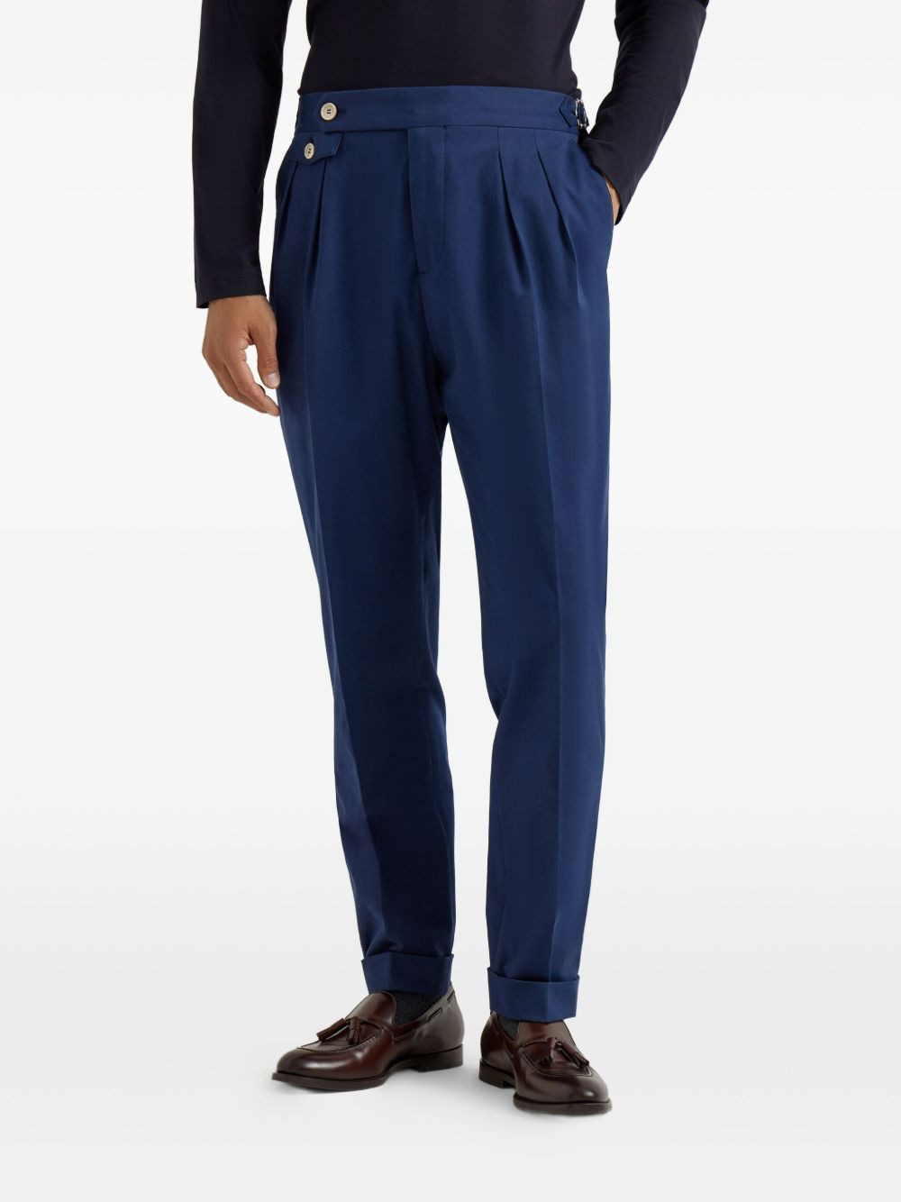 pleated-front tailored trousers - 3