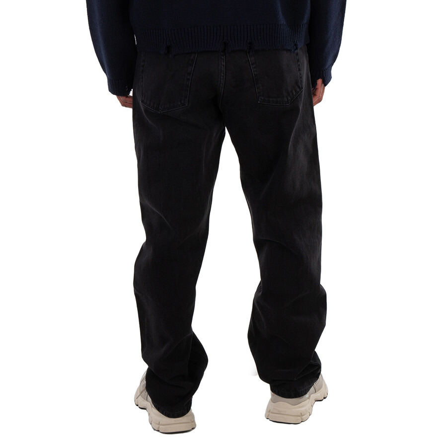 Ambush Black Waist Detail Cotton Denim Jeans - 4