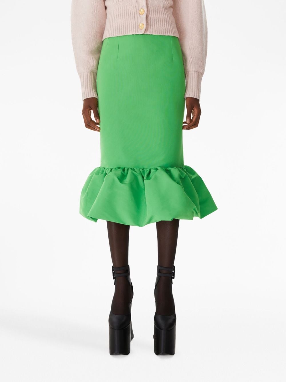 peplum-hem pencil skirt - 3