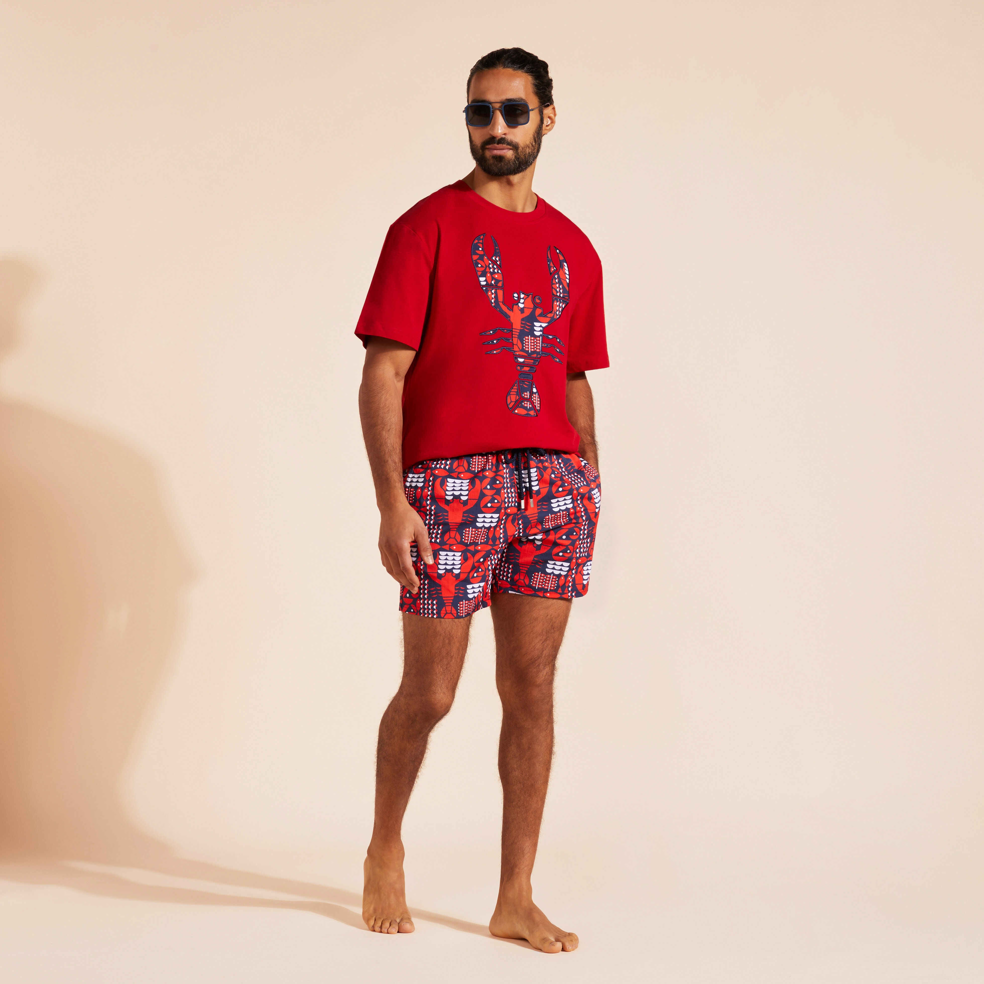 Men Stretch Swim Shorts Graphic Lobsters - 5