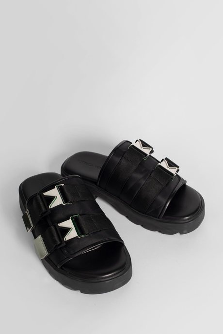 Bottega veneta men's black sirius bomber sandals - 7