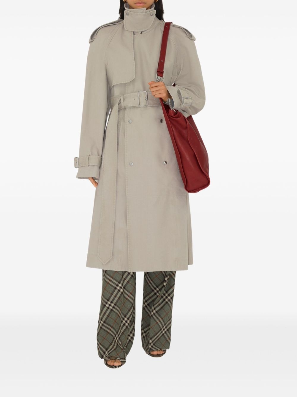 long cotton trench coat - 2