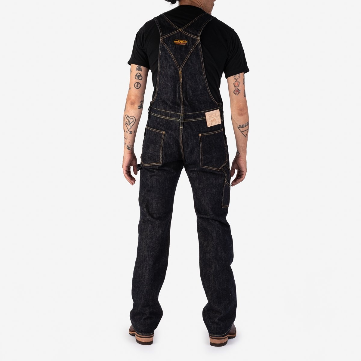 IH-805 21oz Selvedge Denim Double Knee Overalls - Indigo - 3