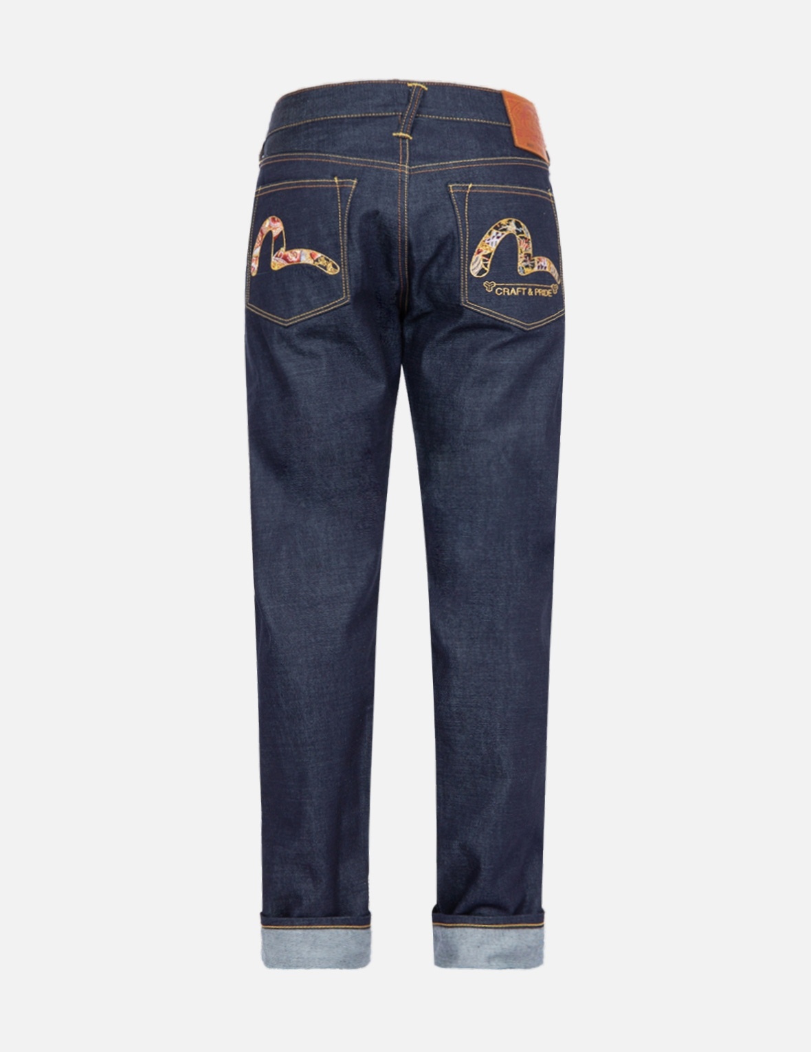 BROCADE-PATTERN SEAGULL EMBROIDERY CARROT-FIT JEANS #2017 - 2