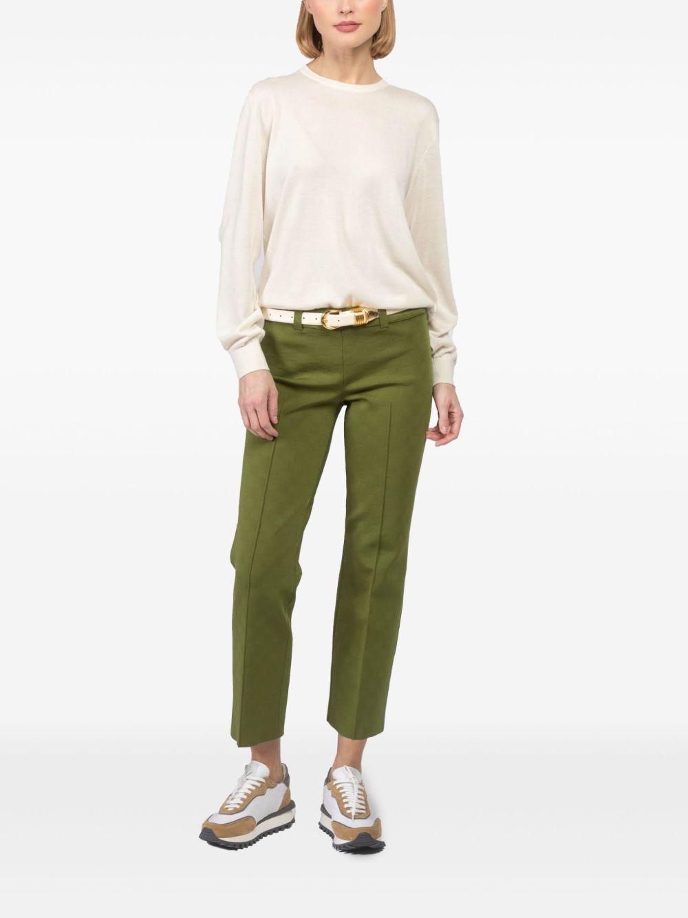 patterned-jacquard trousers - 2