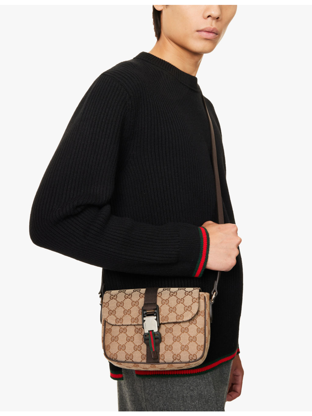 Mini GG canvas messenger bag - 2