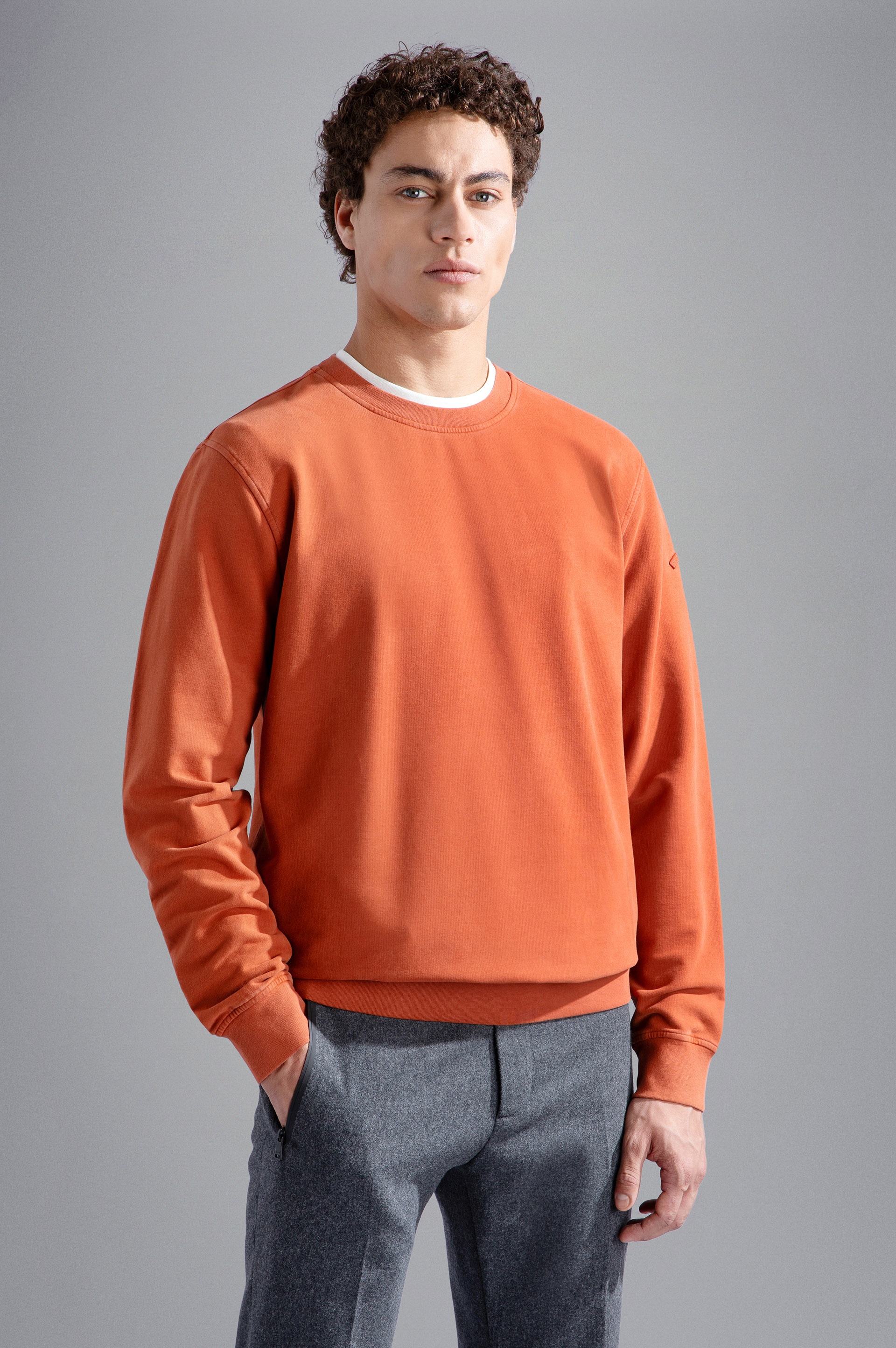 Paul & Shark X-SOFT GARMENT DYED STRETCH COTTON SWEATSHIRT Paul & Shark X-SOFT GARMENT DYED STRETCH COTTON SWEATSHIRT