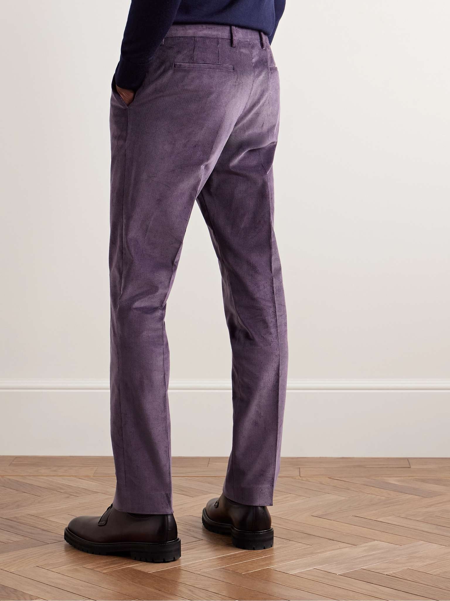 Slim-Fit Stretch-Cotton Corduroy Suit Trousers - 5