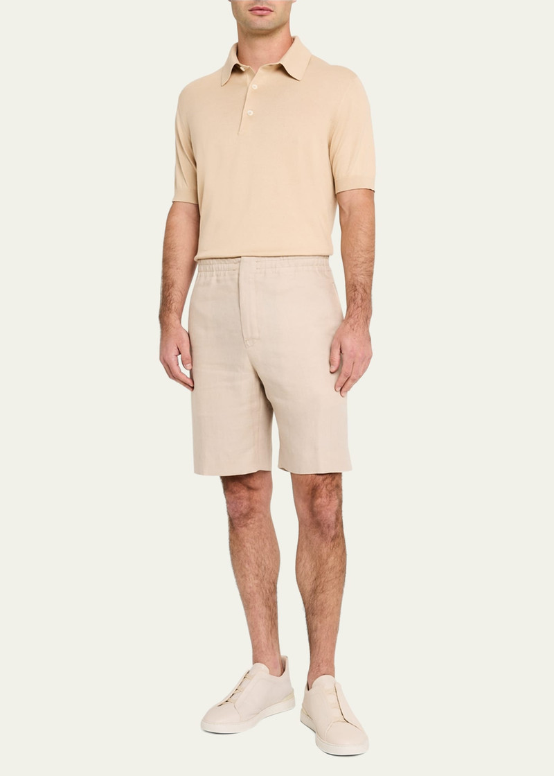 ZEGNA Men's Premium Cotton Short-Sleeve Polo Sweater outlook