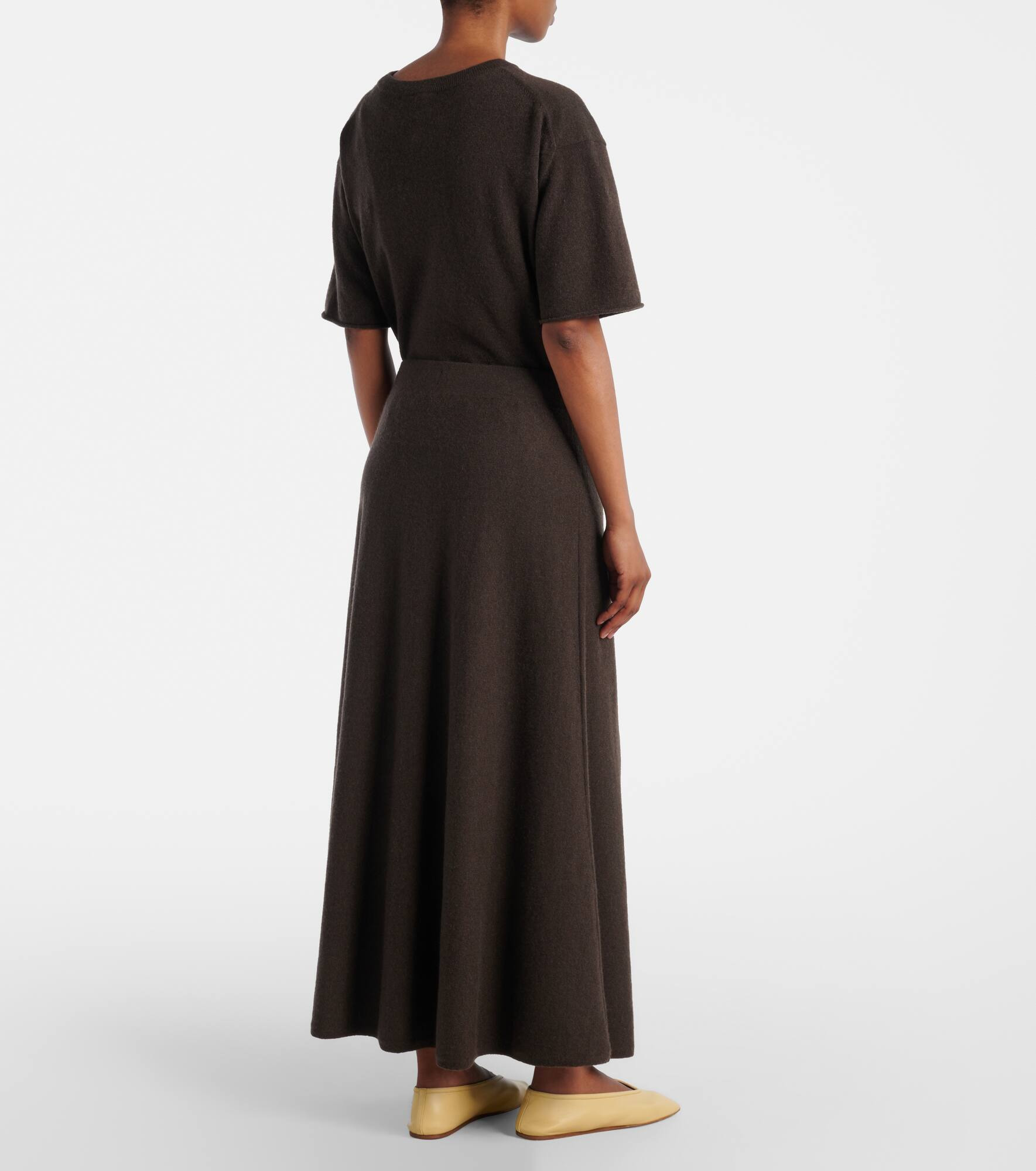Torie knitted cashmere maxi skirt - 3