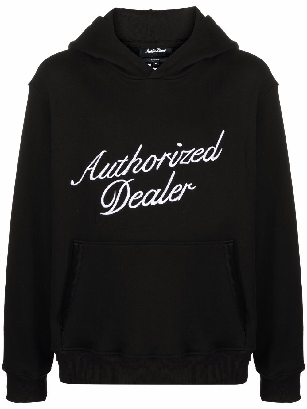 Authorized Dealer slogan-print cotton hoodie - 1