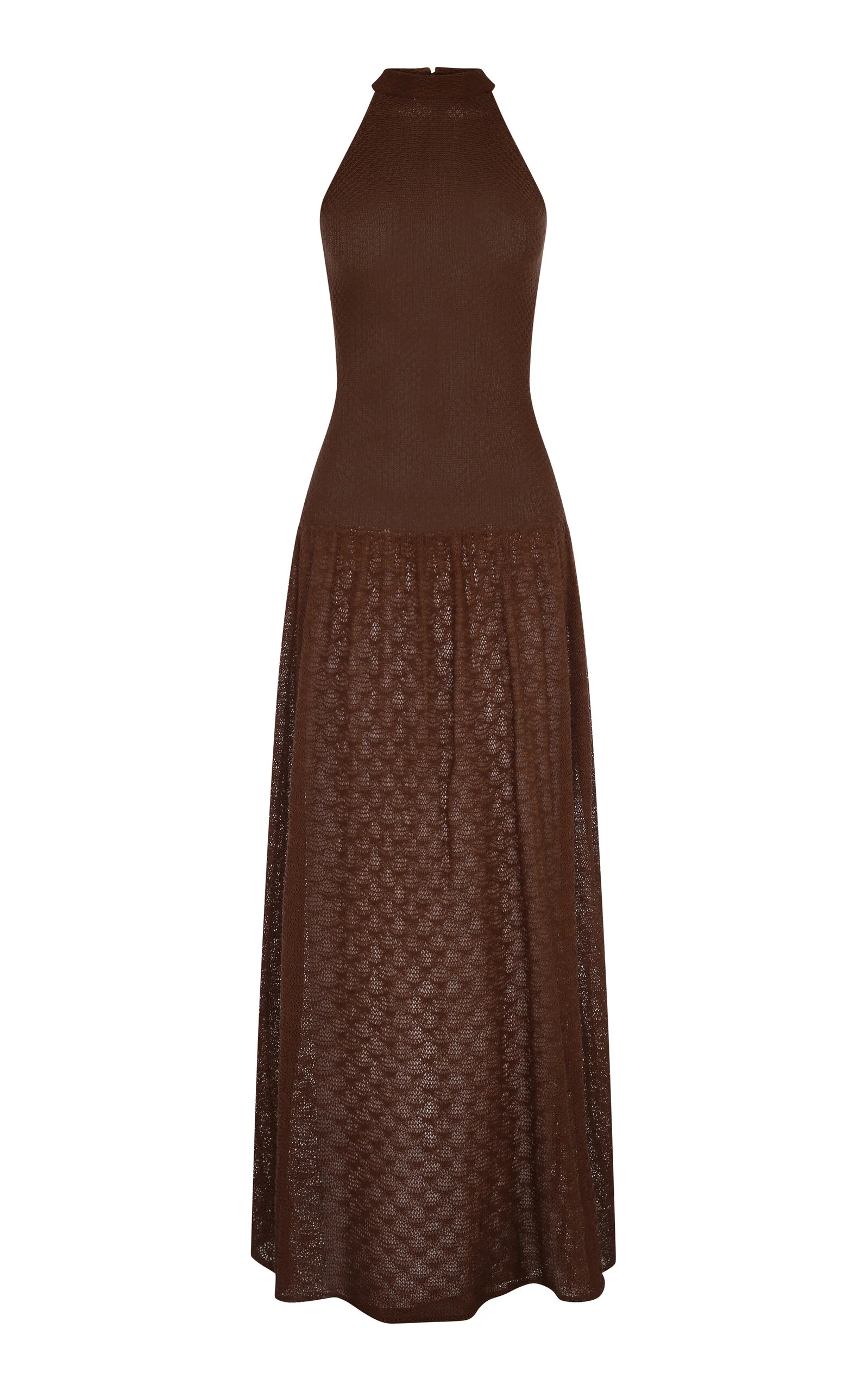 Exclusive Cayo Cotton Knit Maxi Dress brown - 1