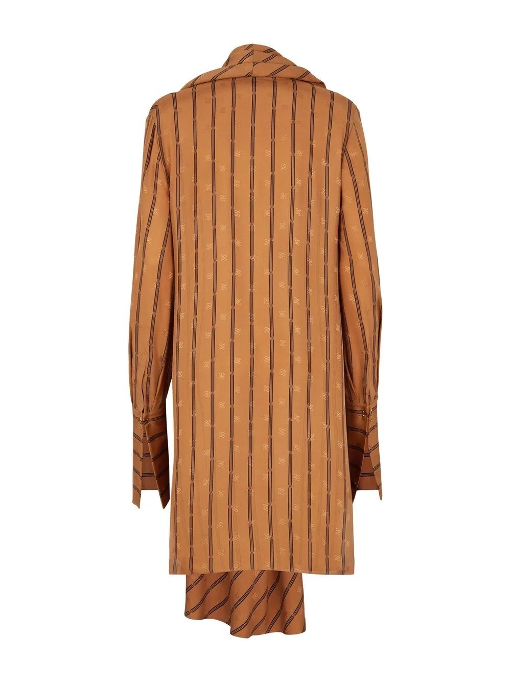 Karligraphy striped silk dress - 2