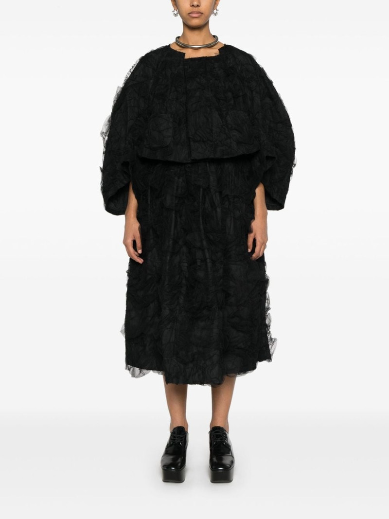 Comme Des Garçons tulle-inserts midi skirt outlook