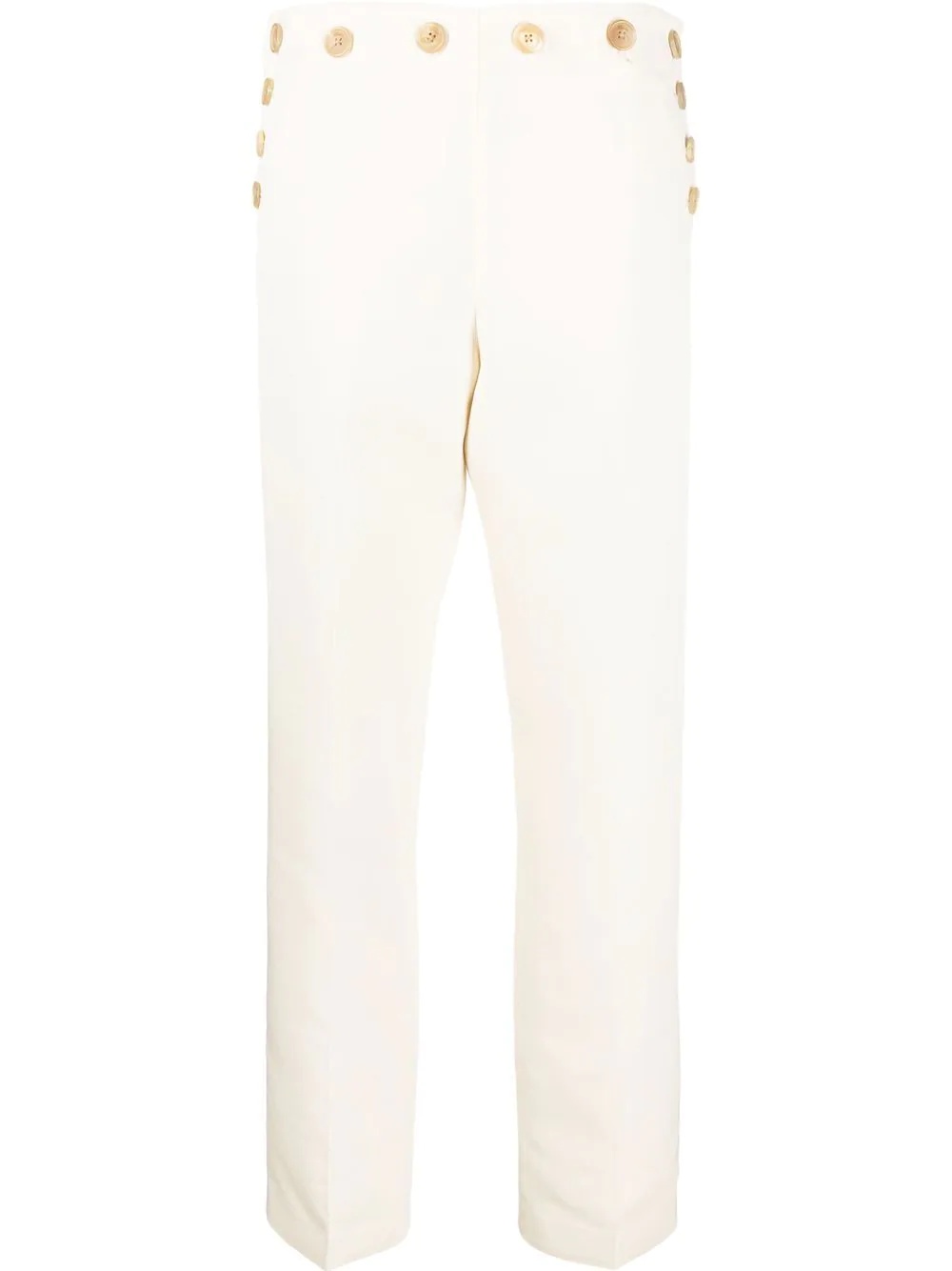 high-waist silk trousers - 1
