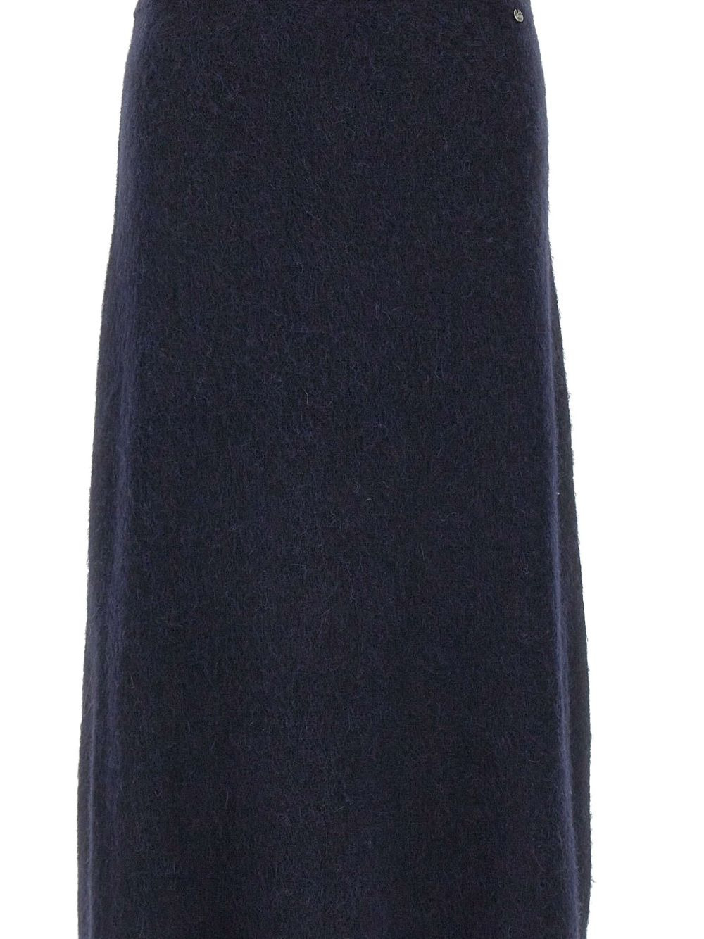 ribbed-waistband straight skirt - 4